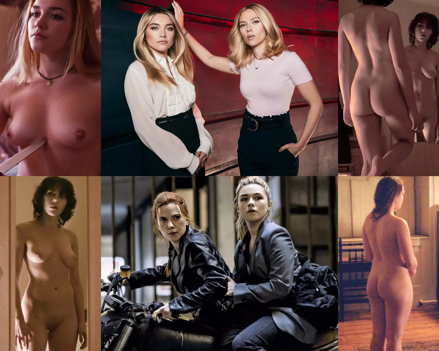 Black Widow sisters Scarlett Johansson and Florence Pugh posted by steverenford666