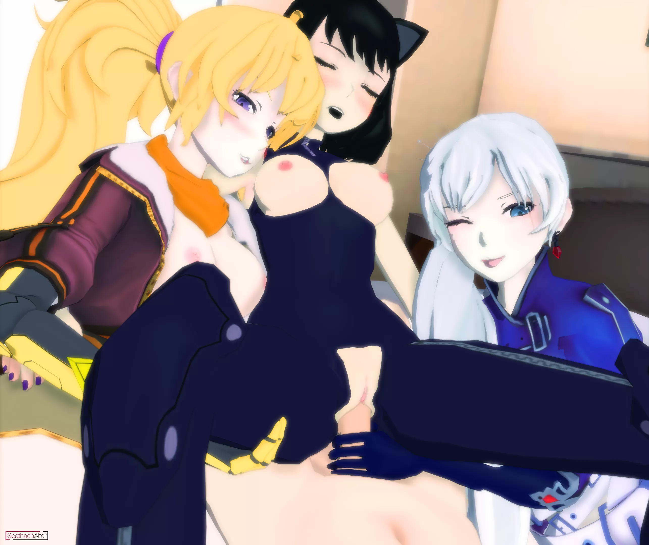 Blake Belladonna/Yang Xiao Long/Weiss Schnee - Teamwork (ScathachAlter) [RWBY] posted by ScathachAlter_