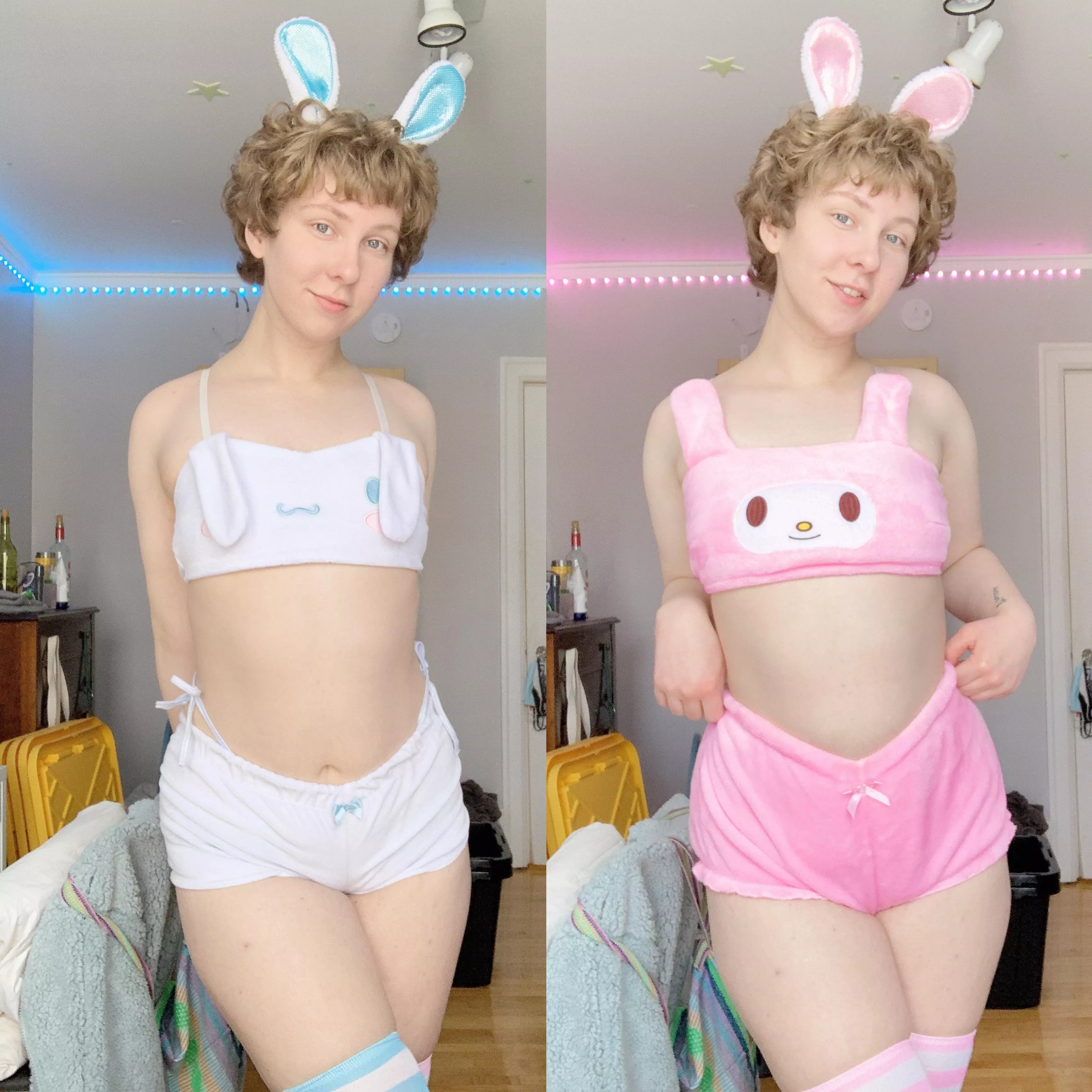 blue bunny or pink bunny? 💘 posted by jcatboy