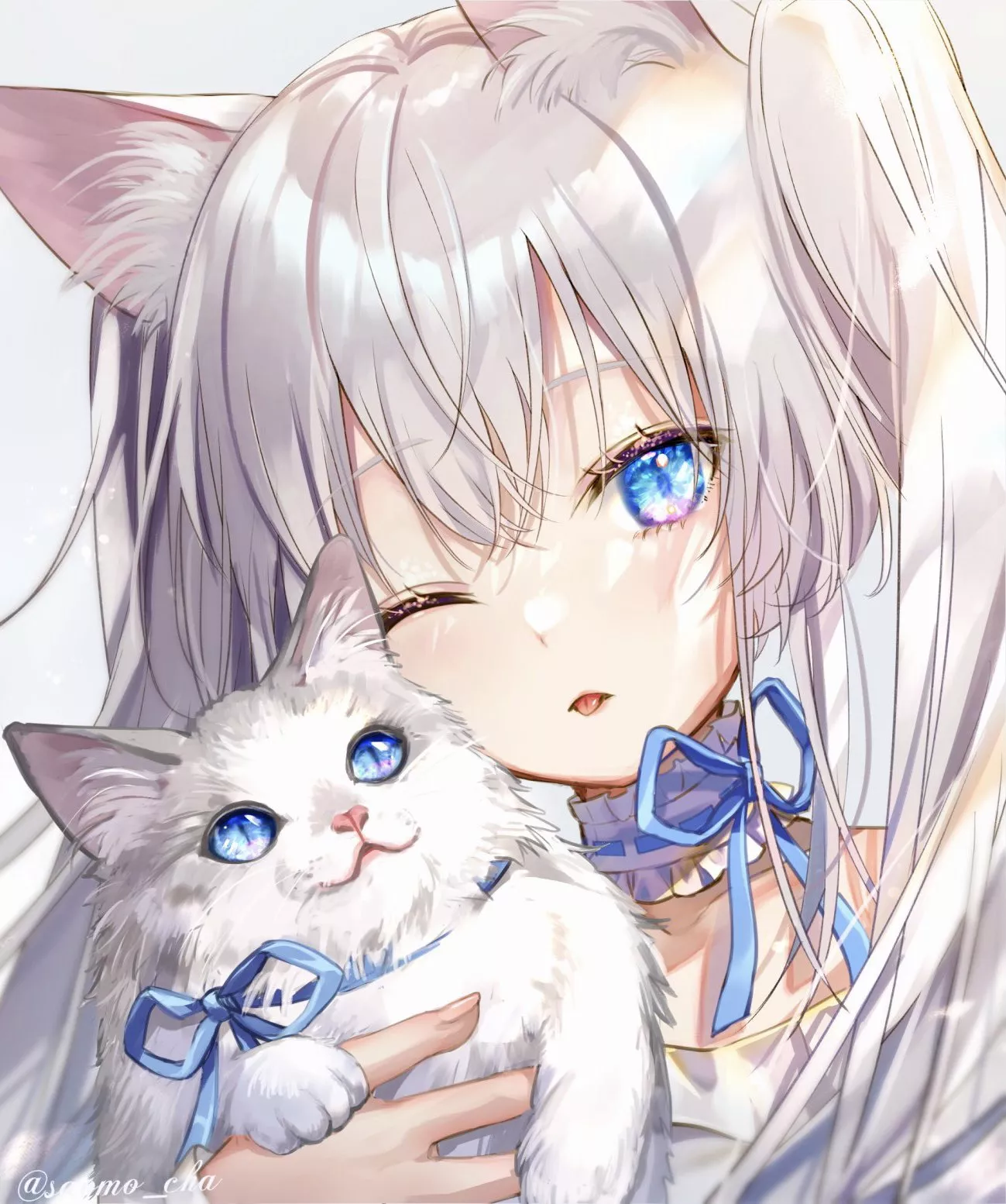 Blue eyes neko [Original] posted by Wonogiri