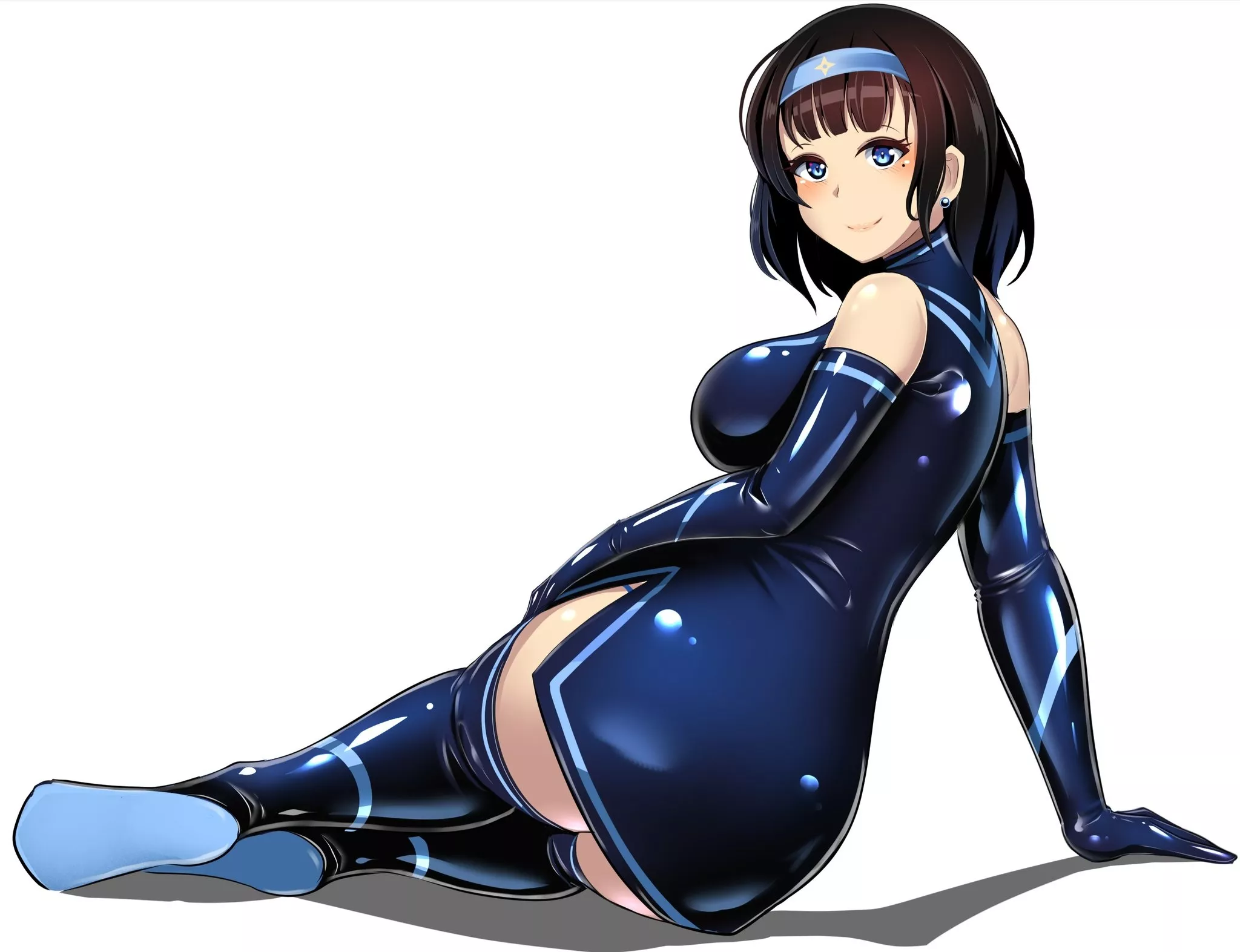 Blue Latex Kunoichi posted by CheetahSperm18