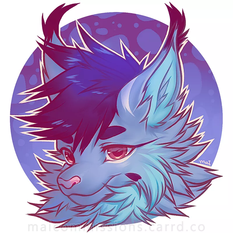 Blue Lynx Sraven! (art by me @maimoonrabbit) posted by maimairabbit