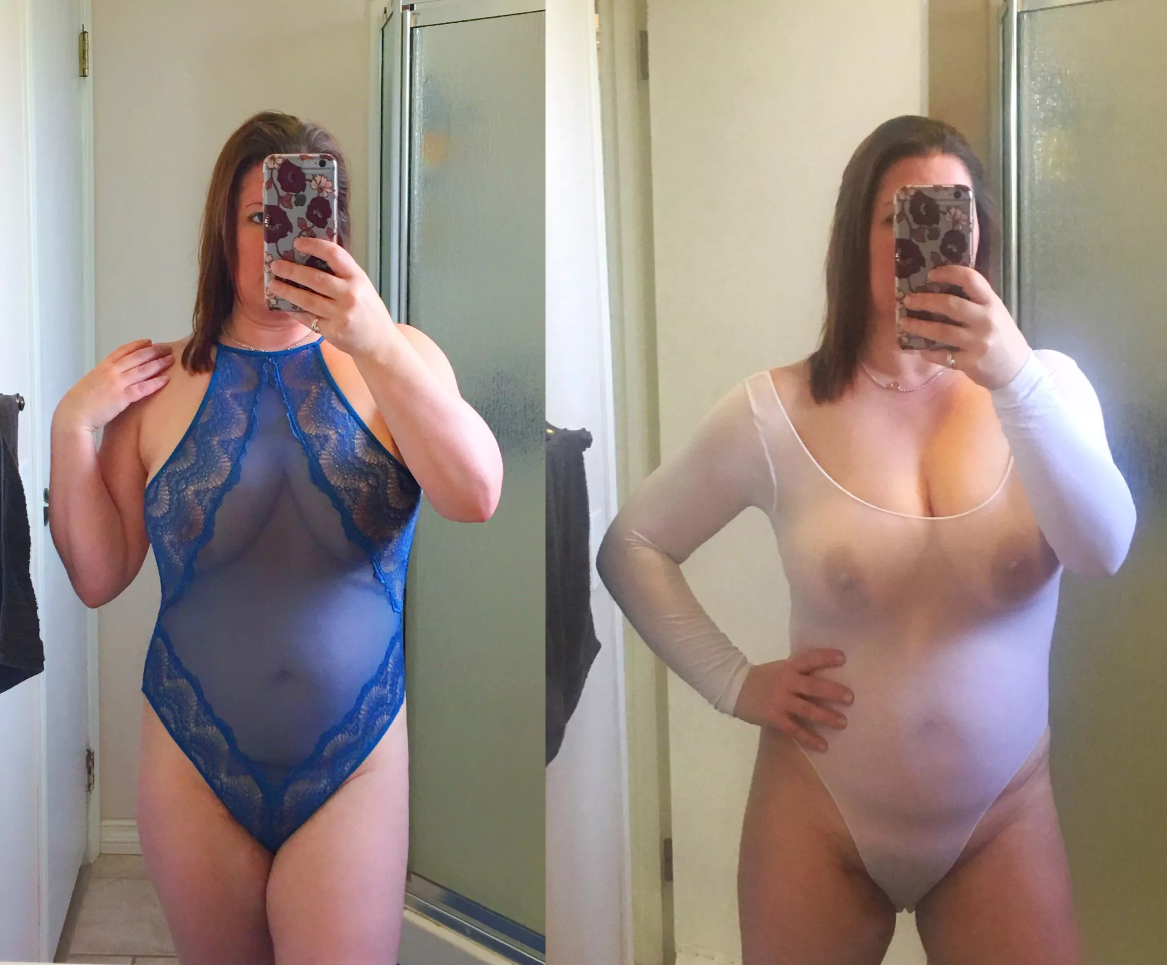 Blue or white. I can’t decide [F] 44 y/o posted by WifeLuvsPosing