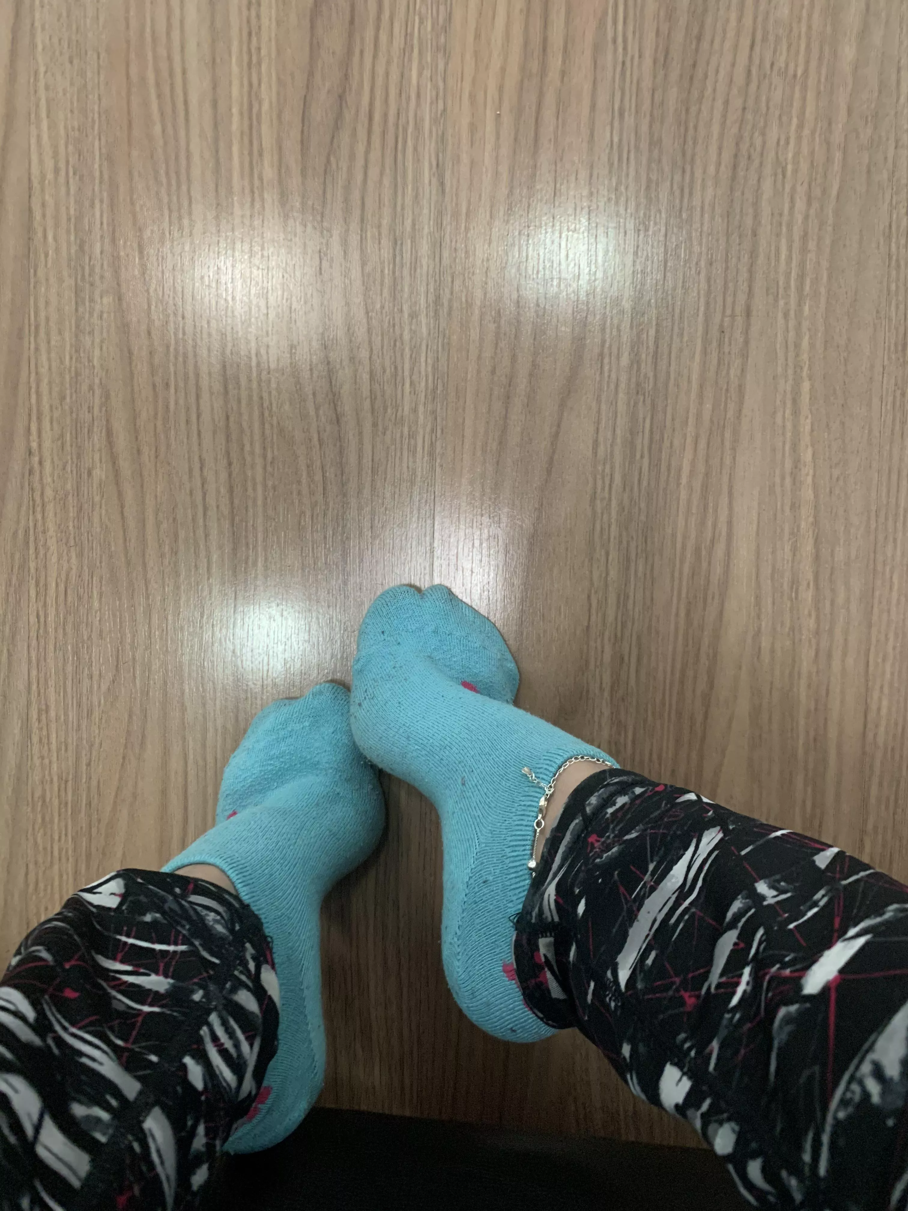 Blue socks posted by princessjasminefeet1