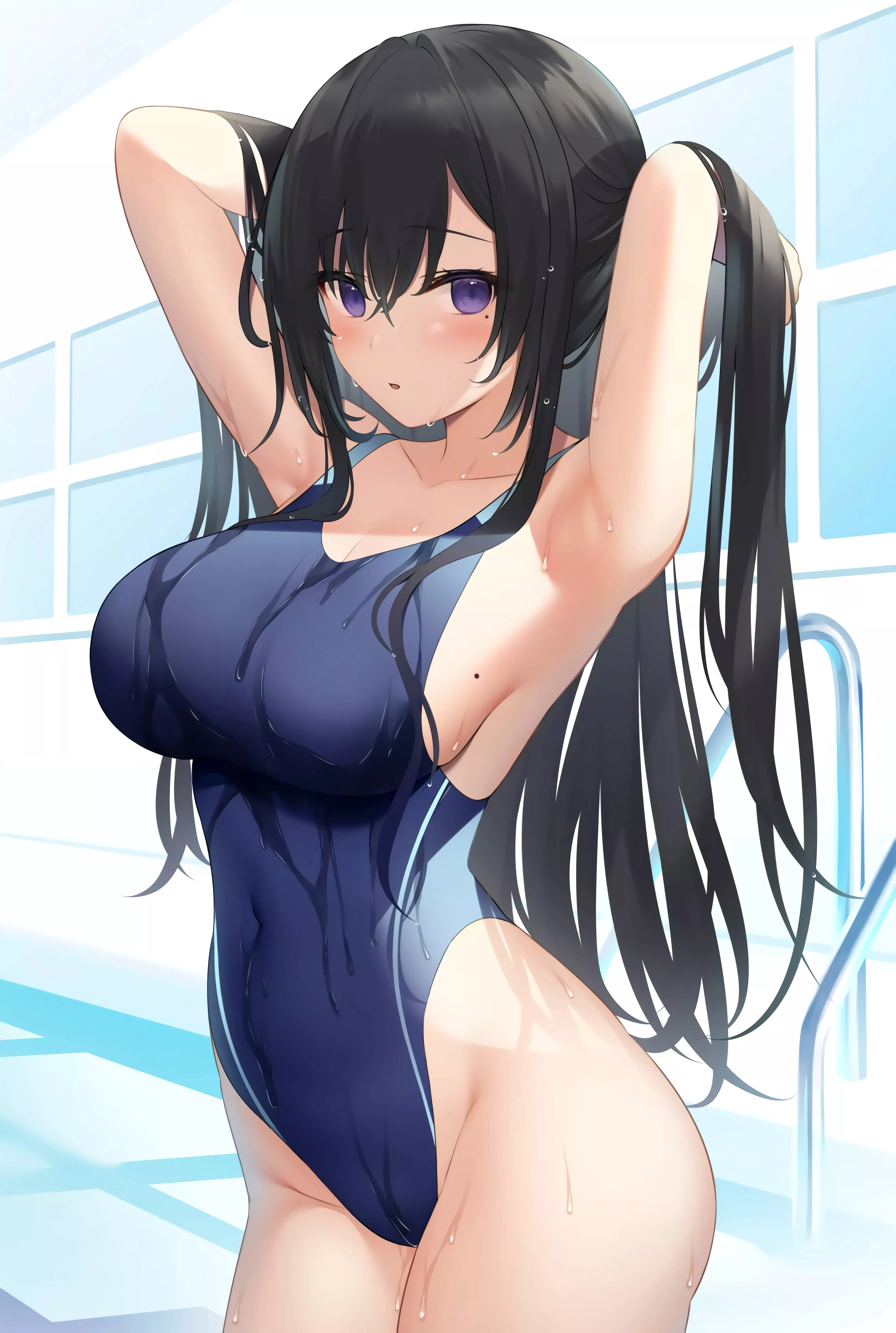 Blue Swimsuit Cutie posted by seyjer