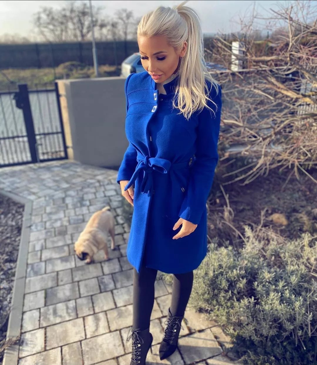 Blue winter coat posted by Katherinekiss