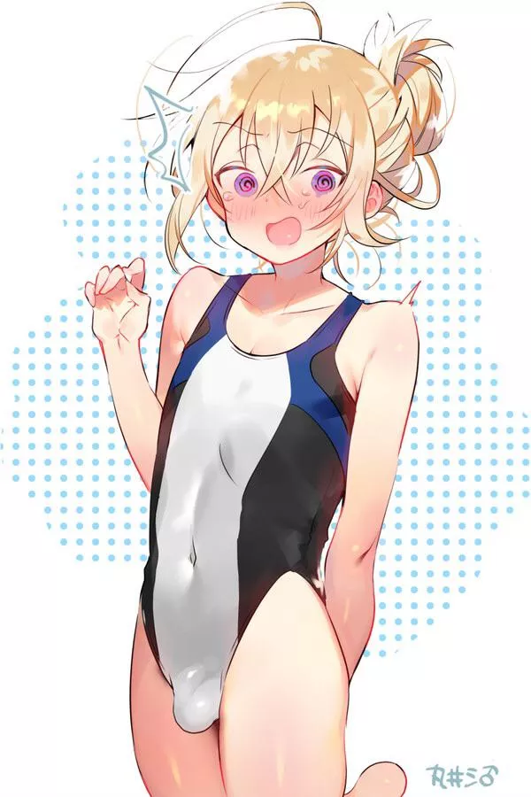 Blushing boi in a swimsuit posted by ElectronicSplit9589