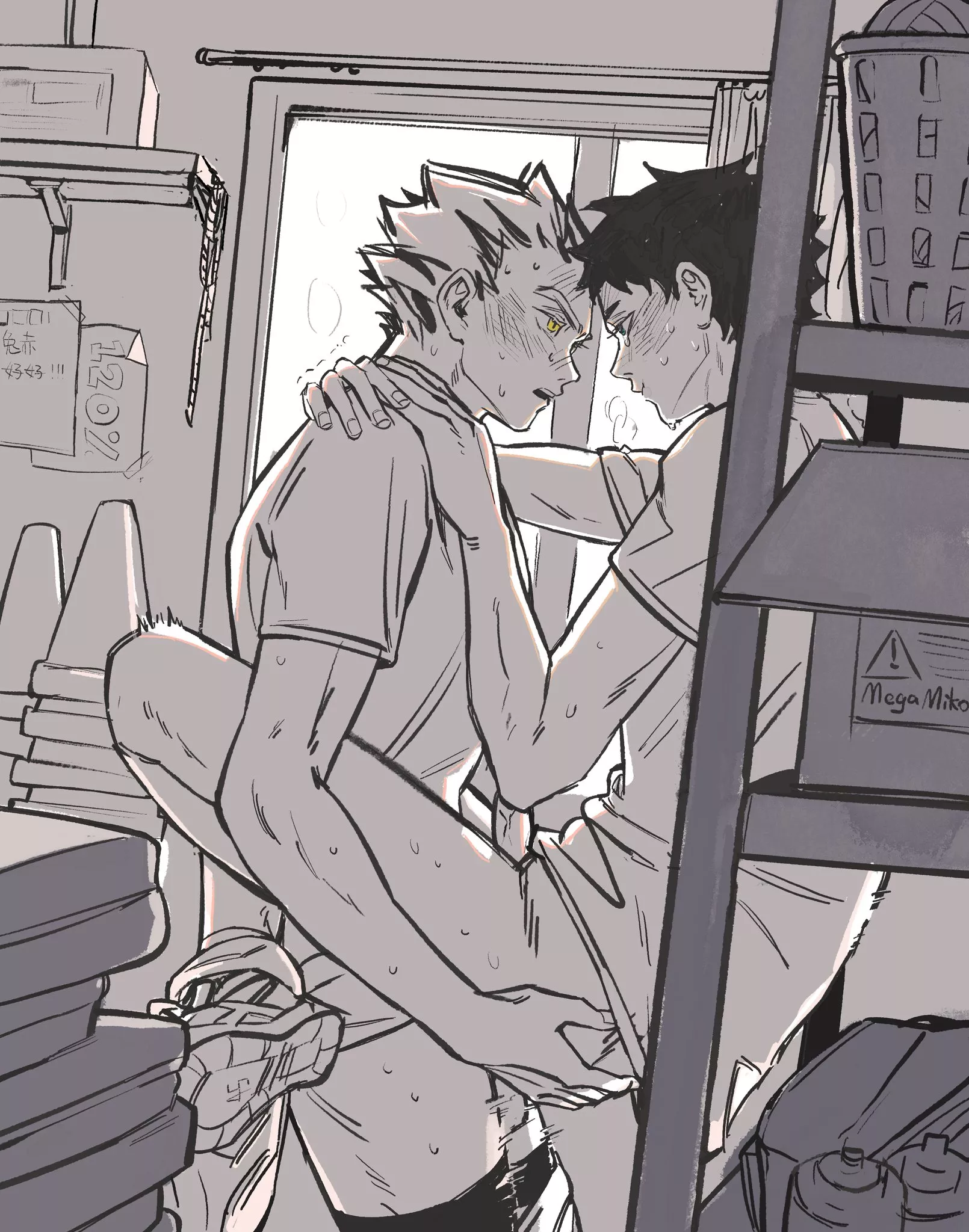 Bokuaka in the closet (Haikyuu!!!) posted by AlbertMendez442