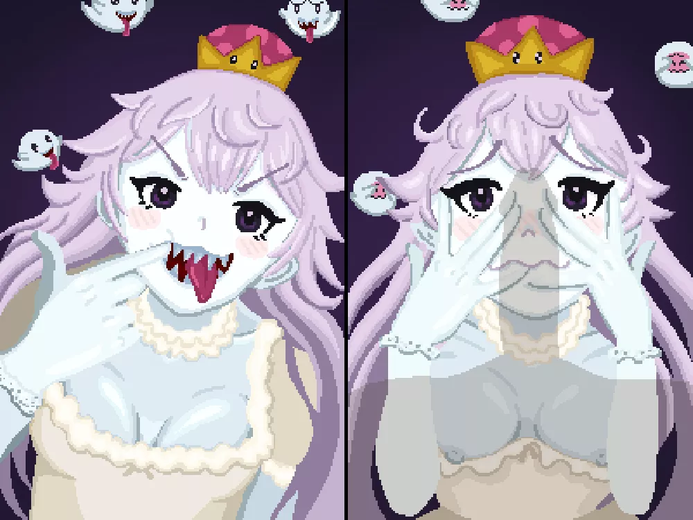 Boosette gets spooked posted by demon_snek