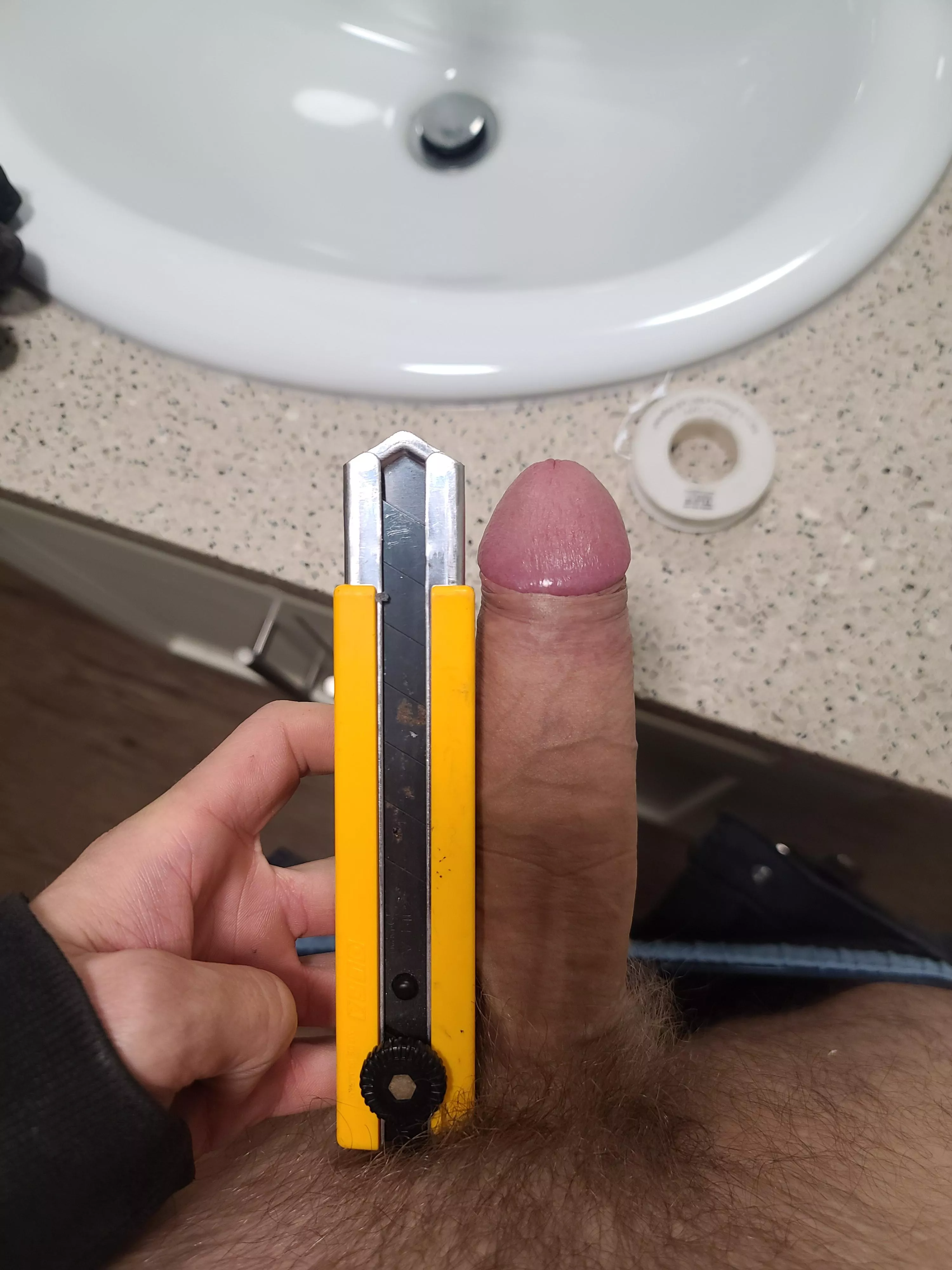 Bored at work, figured I'd compare against things in my tool pouch. I think I'm the exact same dimensions as this blade. Anybody wanting to compare, feel free to pm posted by FrenchToastEater