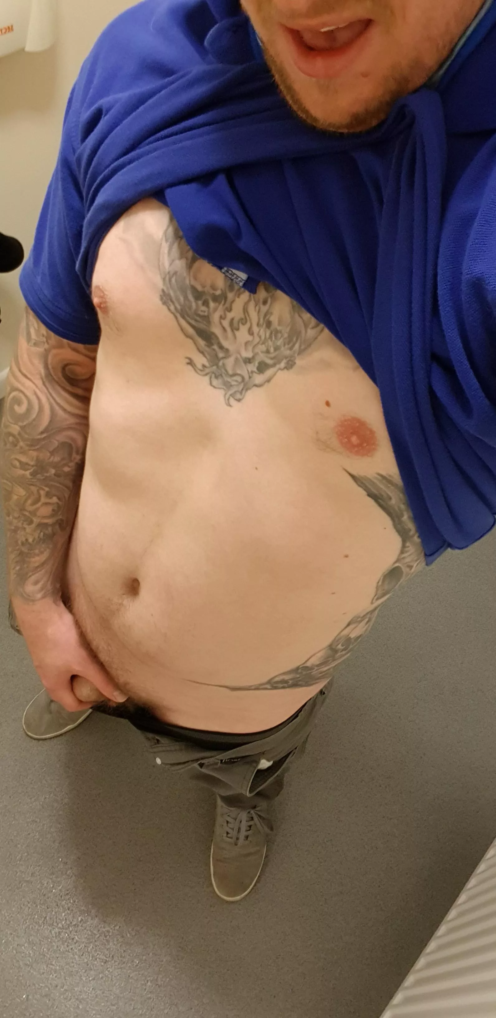 Bored & Horny at work, what would you do with me?... posted by TattedUpDude69