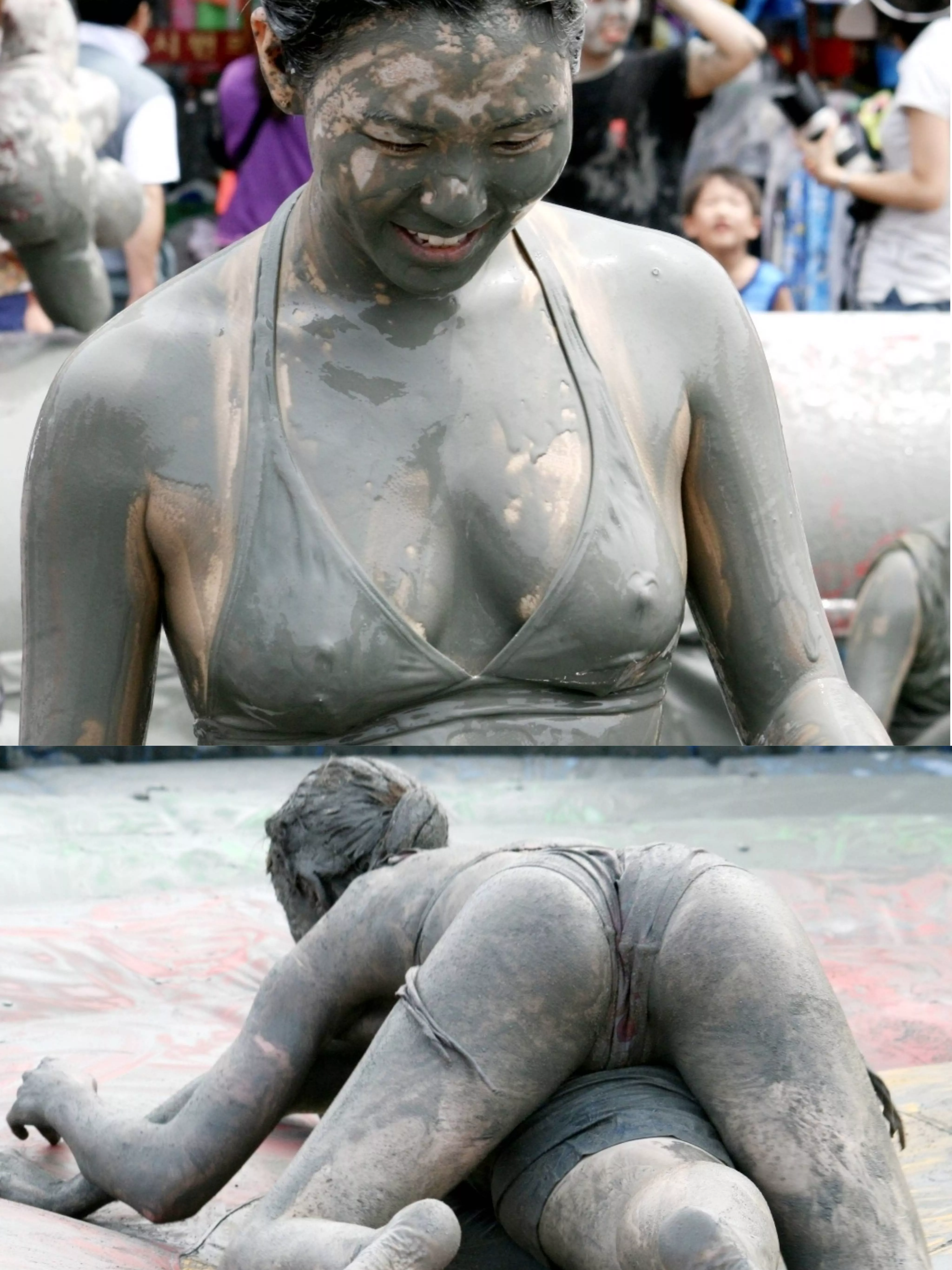 Boryeong mud festival Korea posted by redditphotosonly