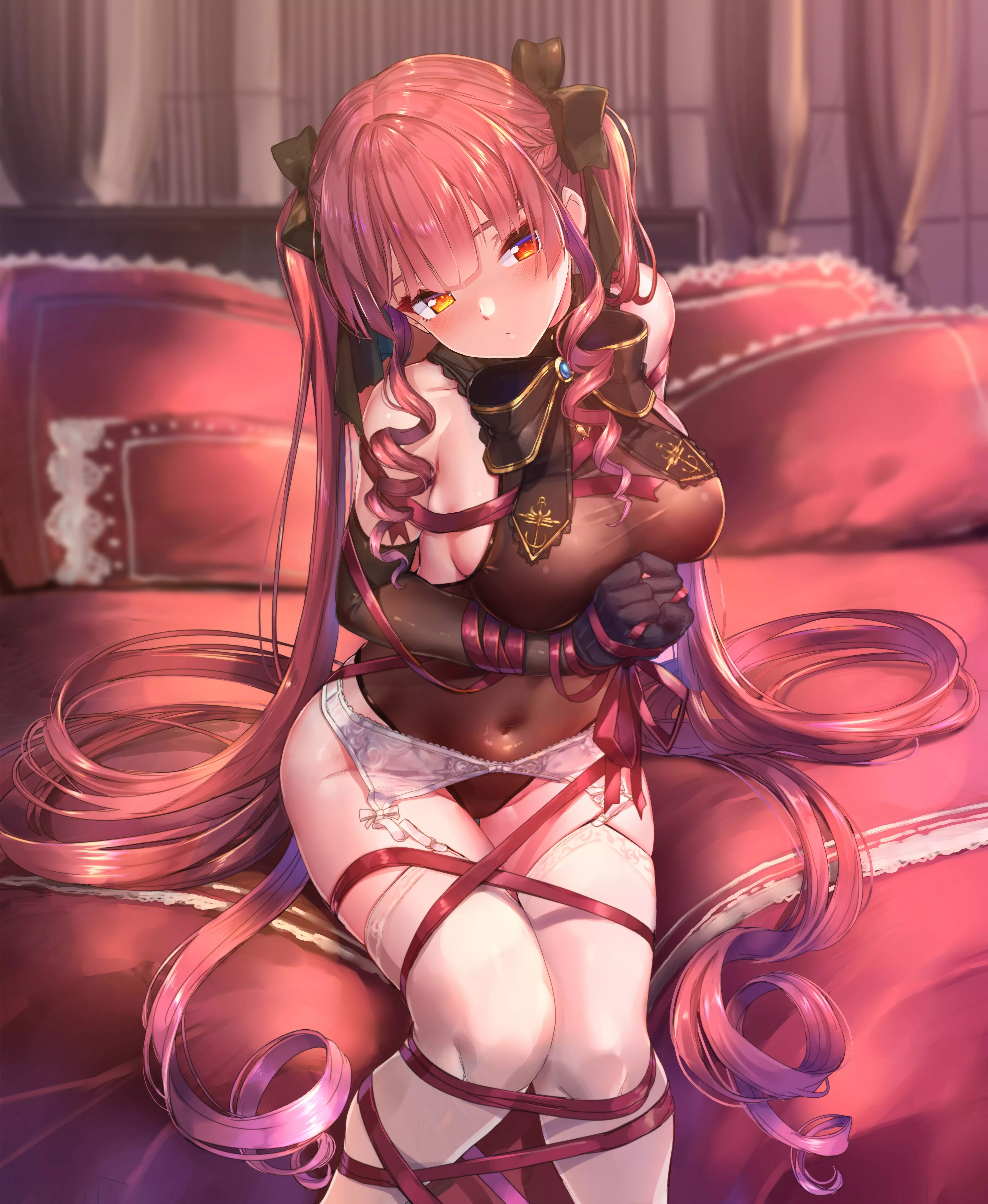 Bound By Ribbon Houshou Marine (Akasaai ) [Hololive] posted by sequence_string