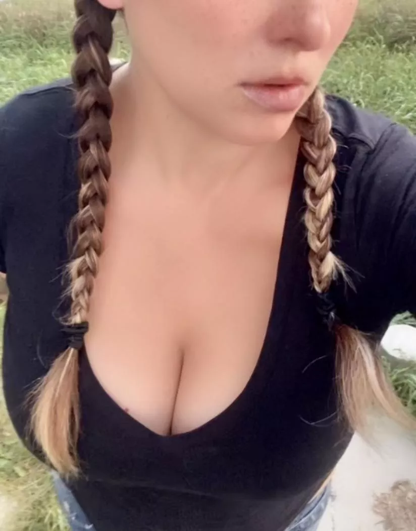 Braids and cleavage posted by Emmerson-Reid