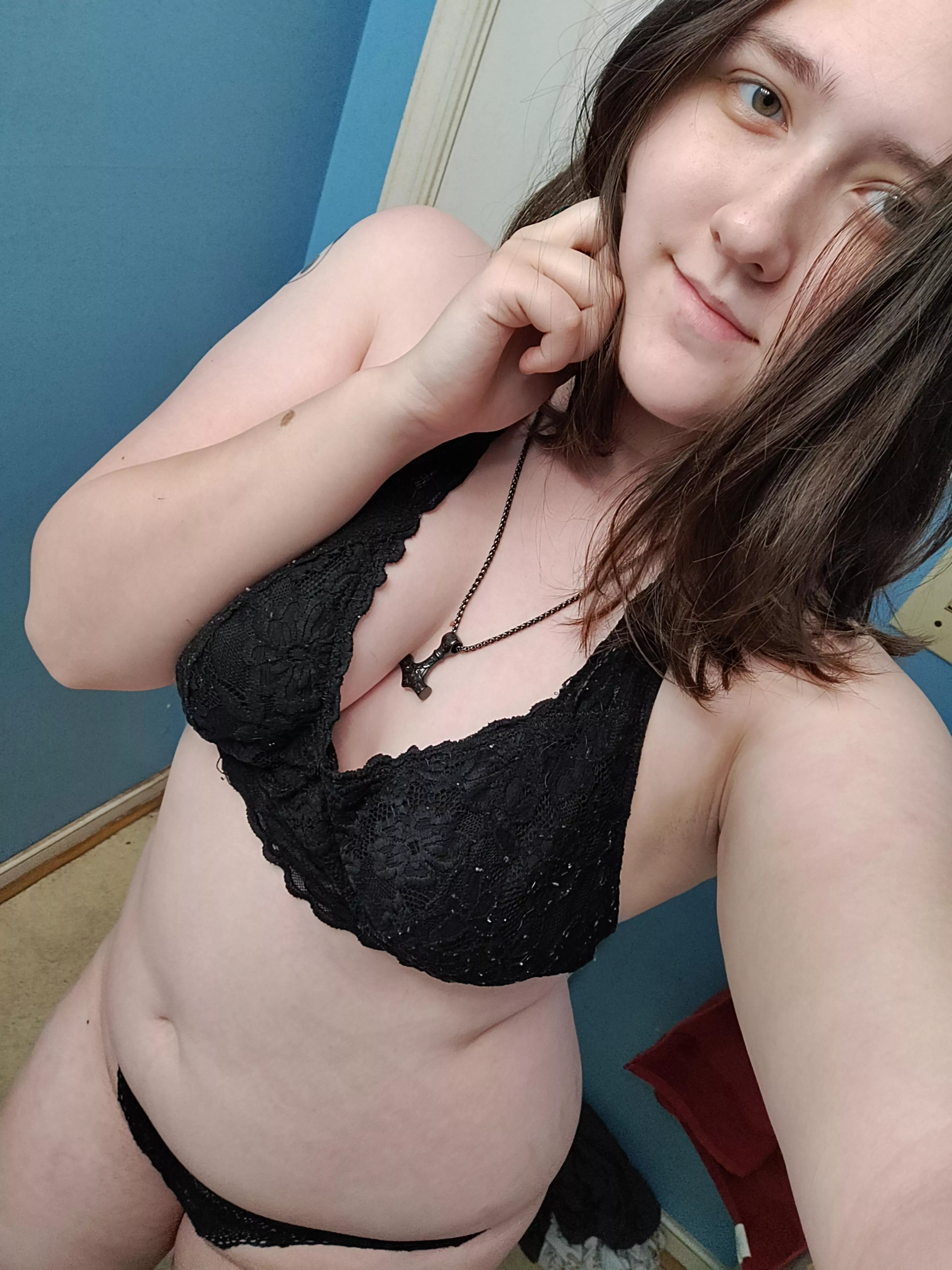 Bralette and a thong to match is just so comfortable 🥰 [f] posted by JokerslilHarley