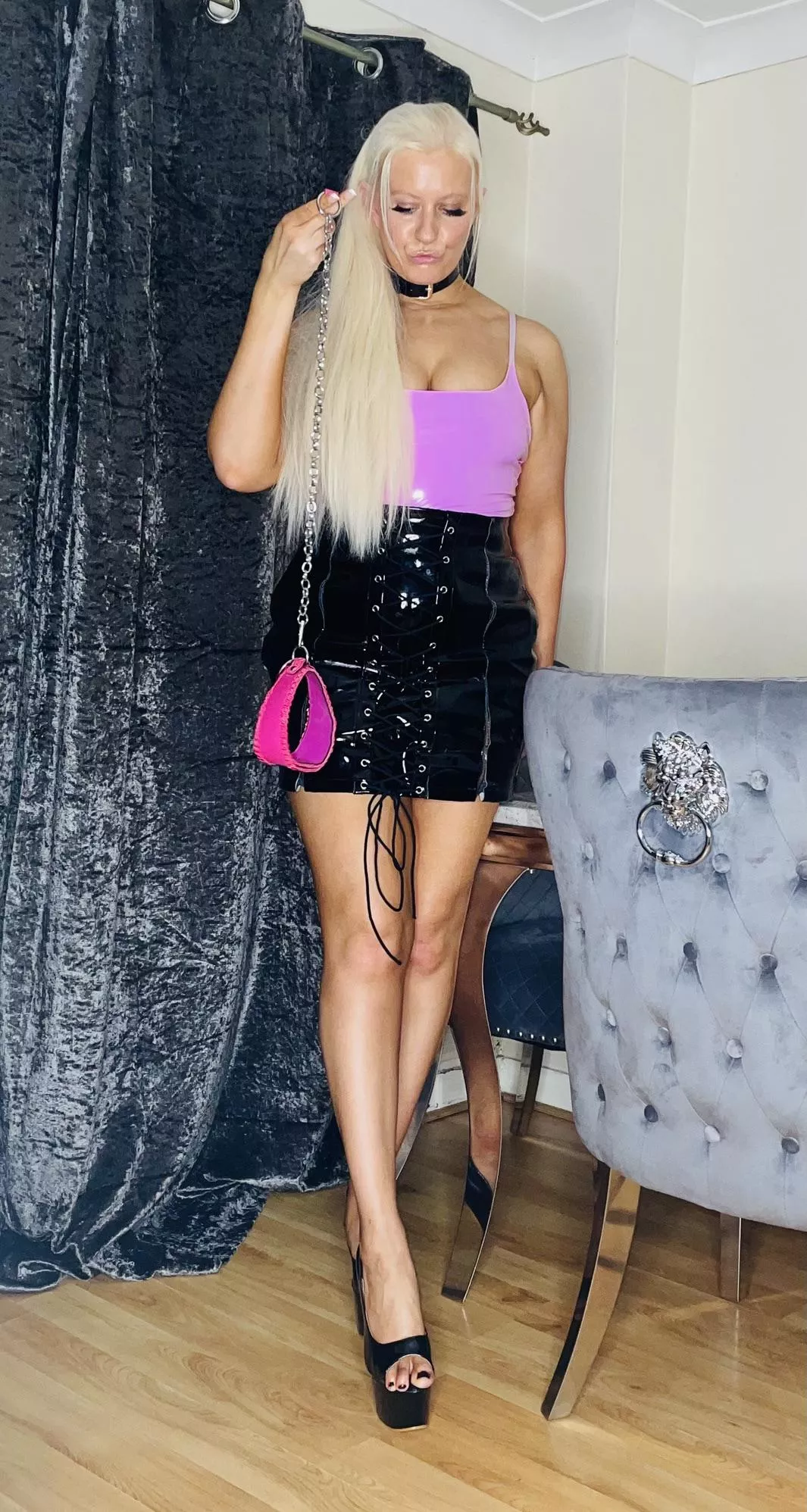 Bringing that perfect mix of sugar and spice for a sexy slave sesh posted by sparkly-and-savage