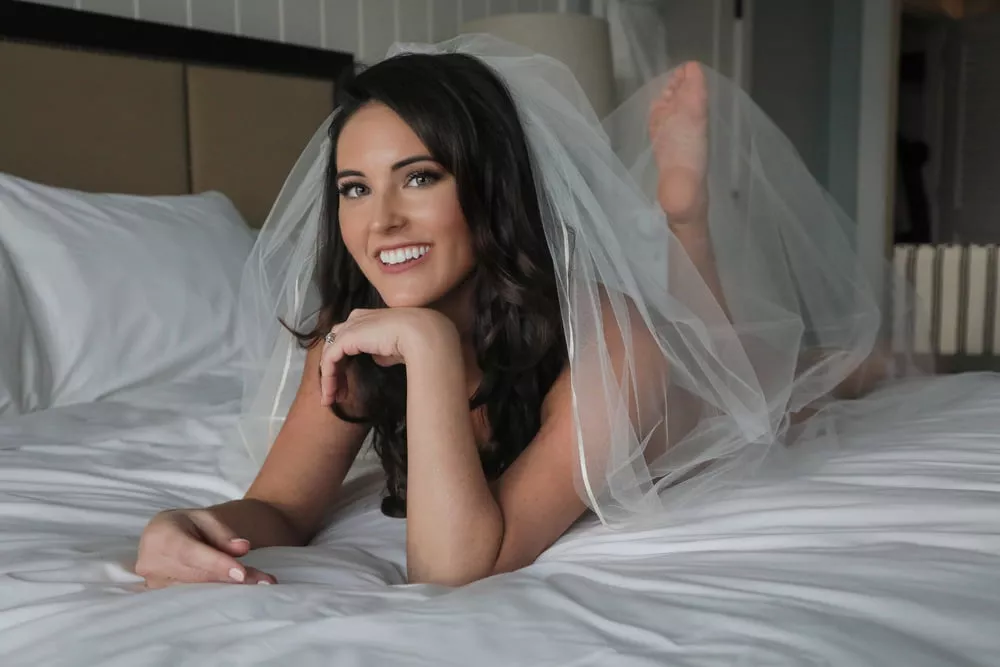 Brunette Bride on the Bed posted by Acceptable_Football