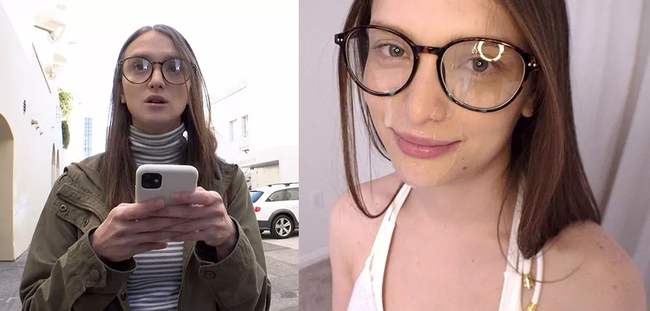 Brunette gets a facial all over her glasses posted by FirmerDifference