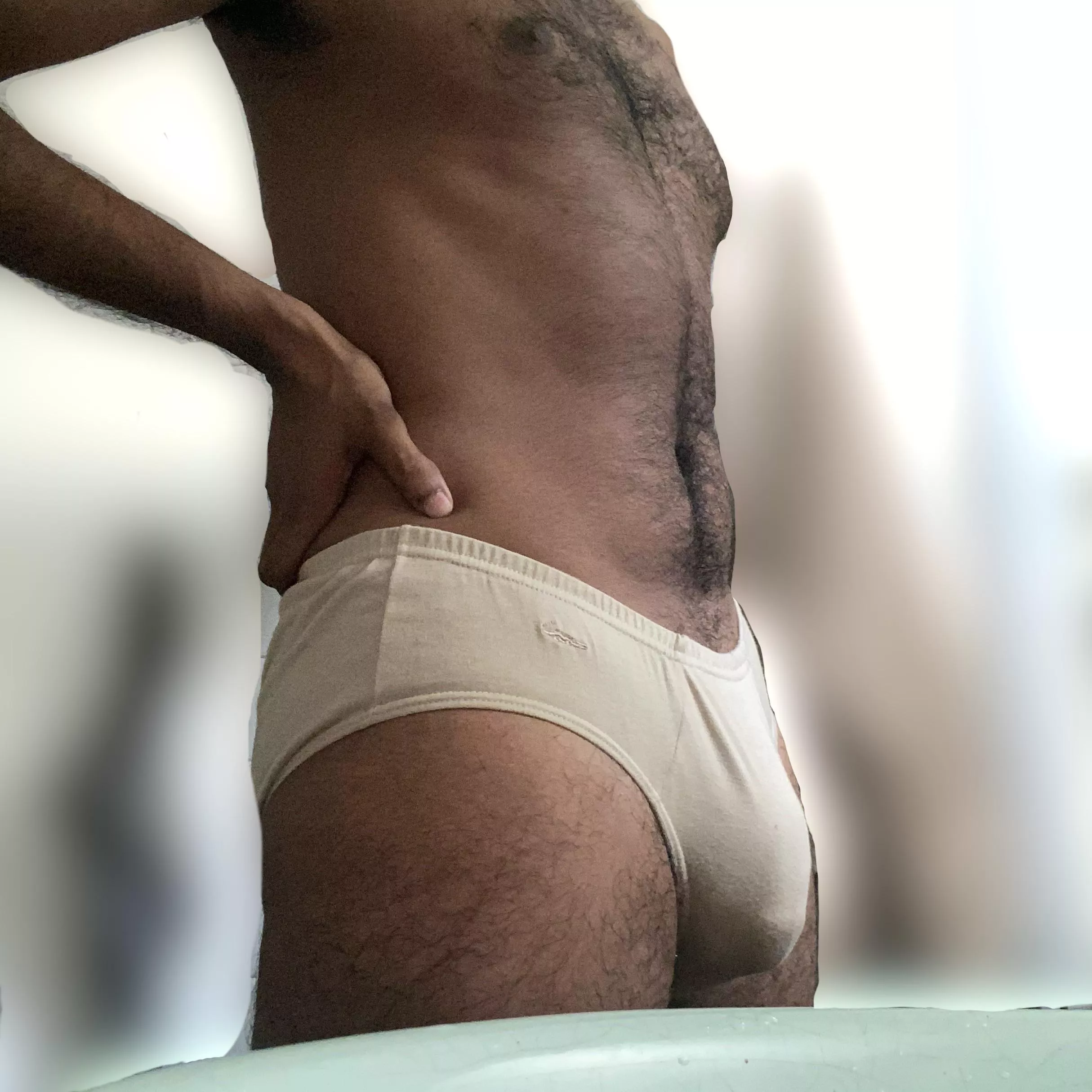 Bulging in my briefs after a run 🏃🏾‍♂️ posted by Individual-Writing-2