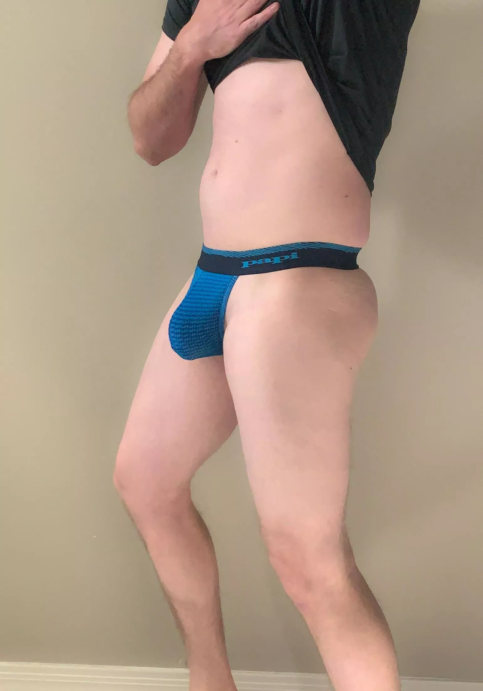 Bulging in my new thong posted by JamieCane91