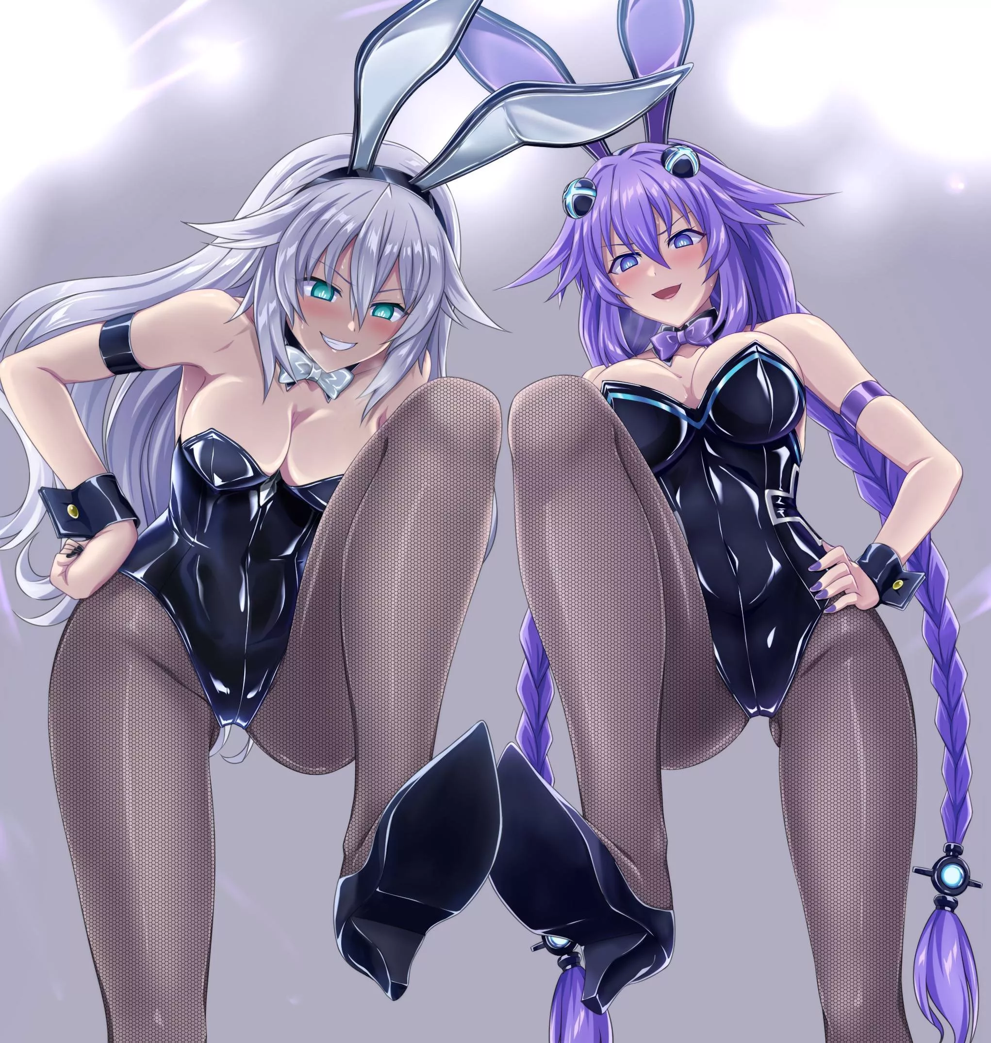 Bunny Black Heart & Purple Heart [Hyperdimension Neptunia] posted by CheetahSperm18