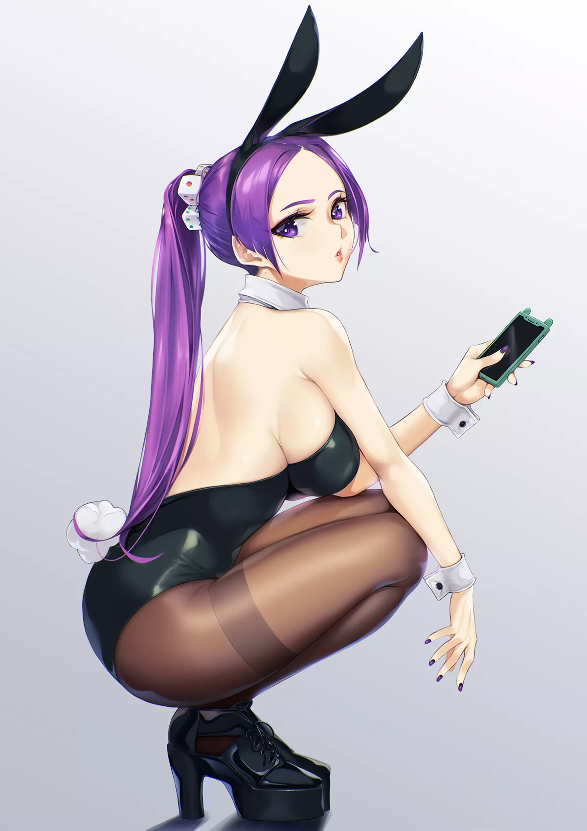 Bunny Girl Checking Her Phone (Blueorca) [Original] posted by sequence_string