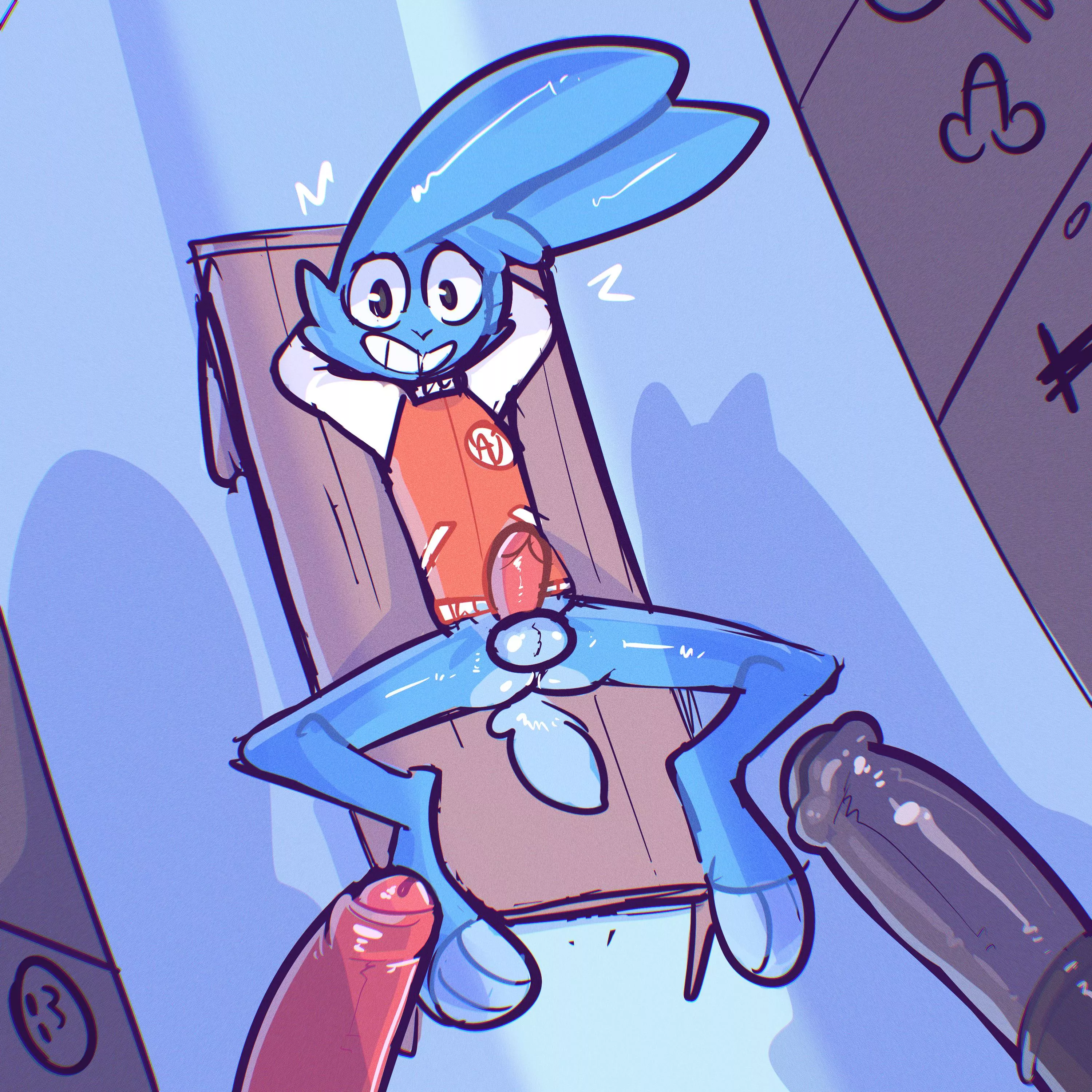 Bunny in a locker (by me) posted by Xing_1