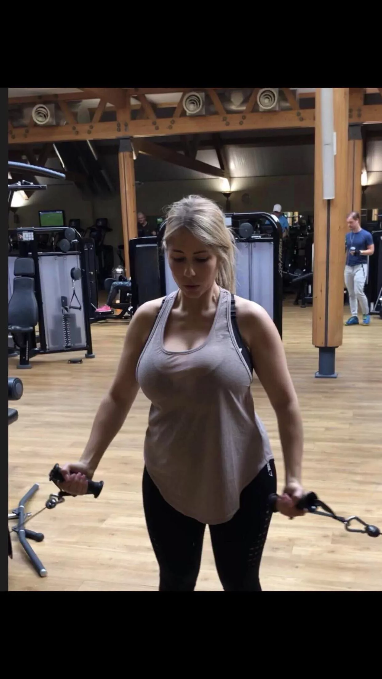 Busty at the gym posted by luckyfellaa