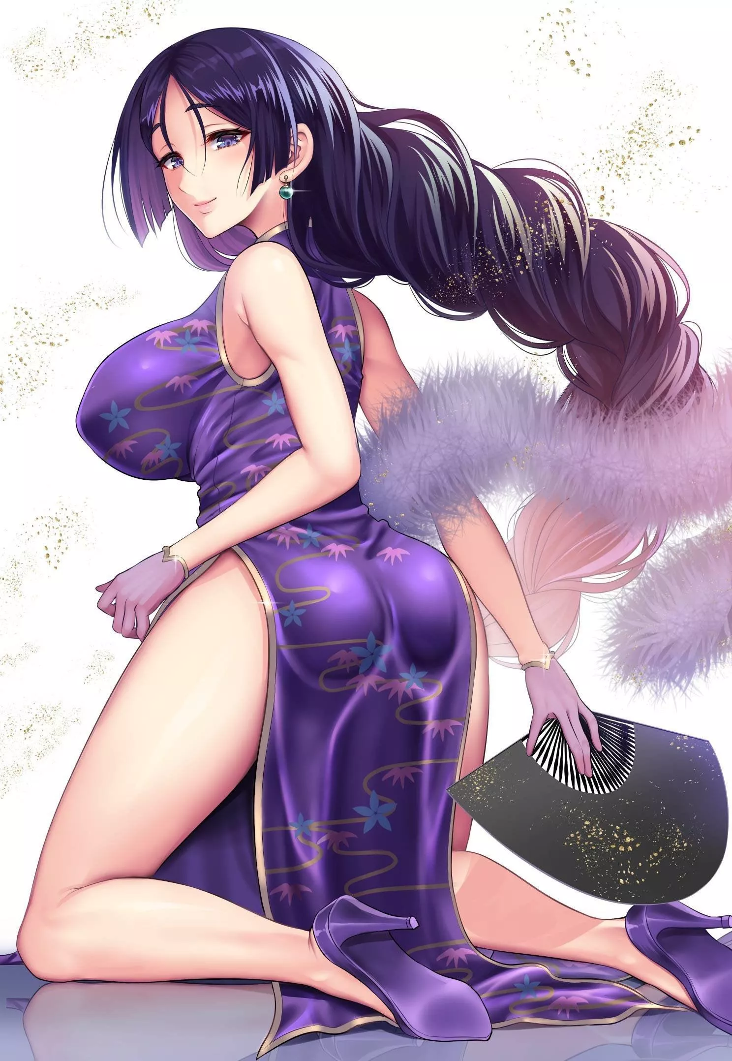 Busty chick in lavender Qipao [Original] posted by [deleted]