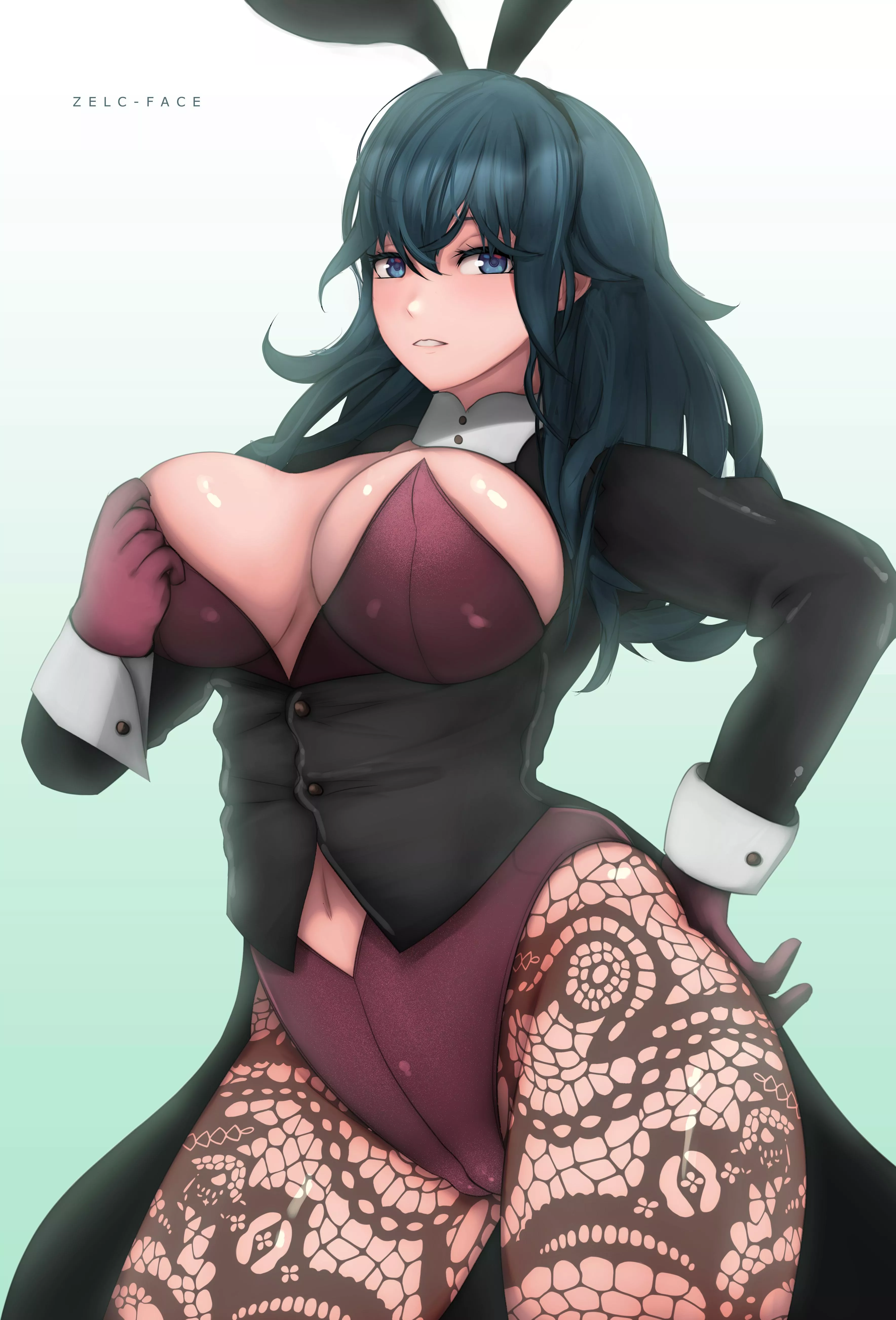 Byleth Bunny Girl (Zelc-Face) [Fire Emblem] posted by sequence_string