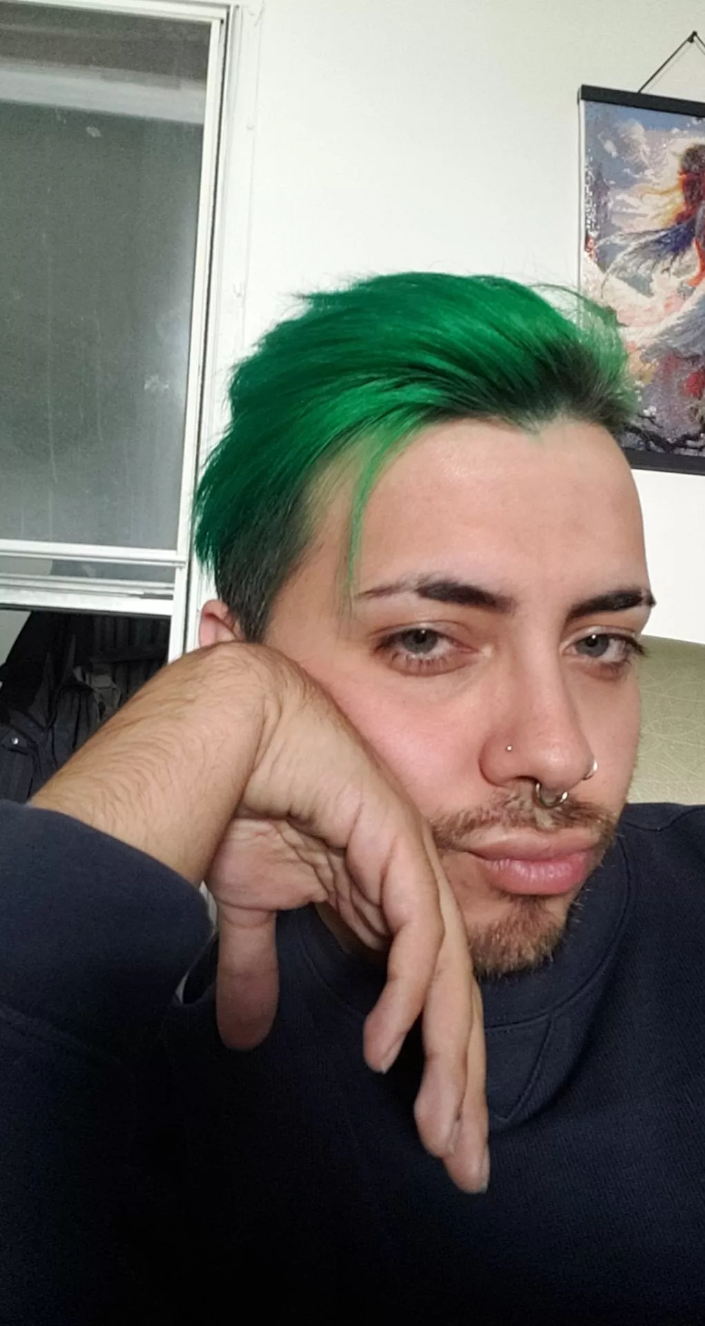 Cake day ! Played destiny 2 all day dyed my hair green and all that jazz! posted by capnfrootloop