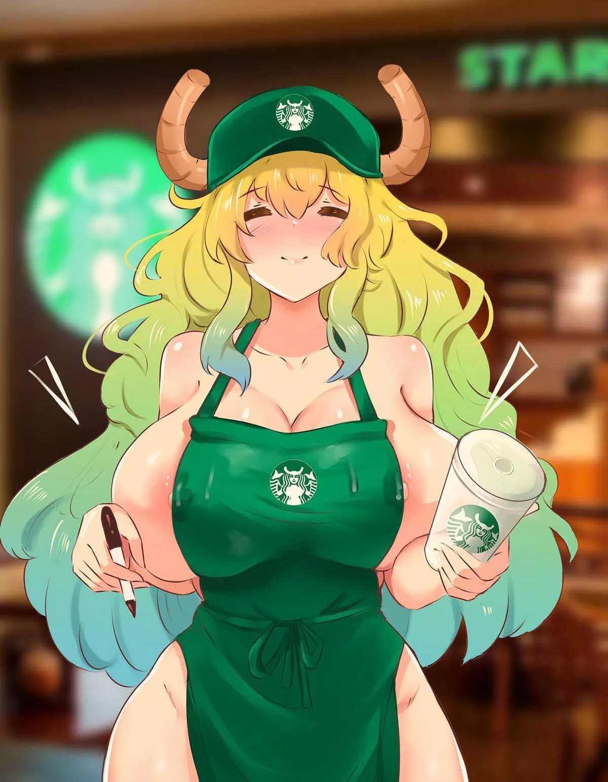 Can I get a large iced frappe with breast mil- posted by futafucker_