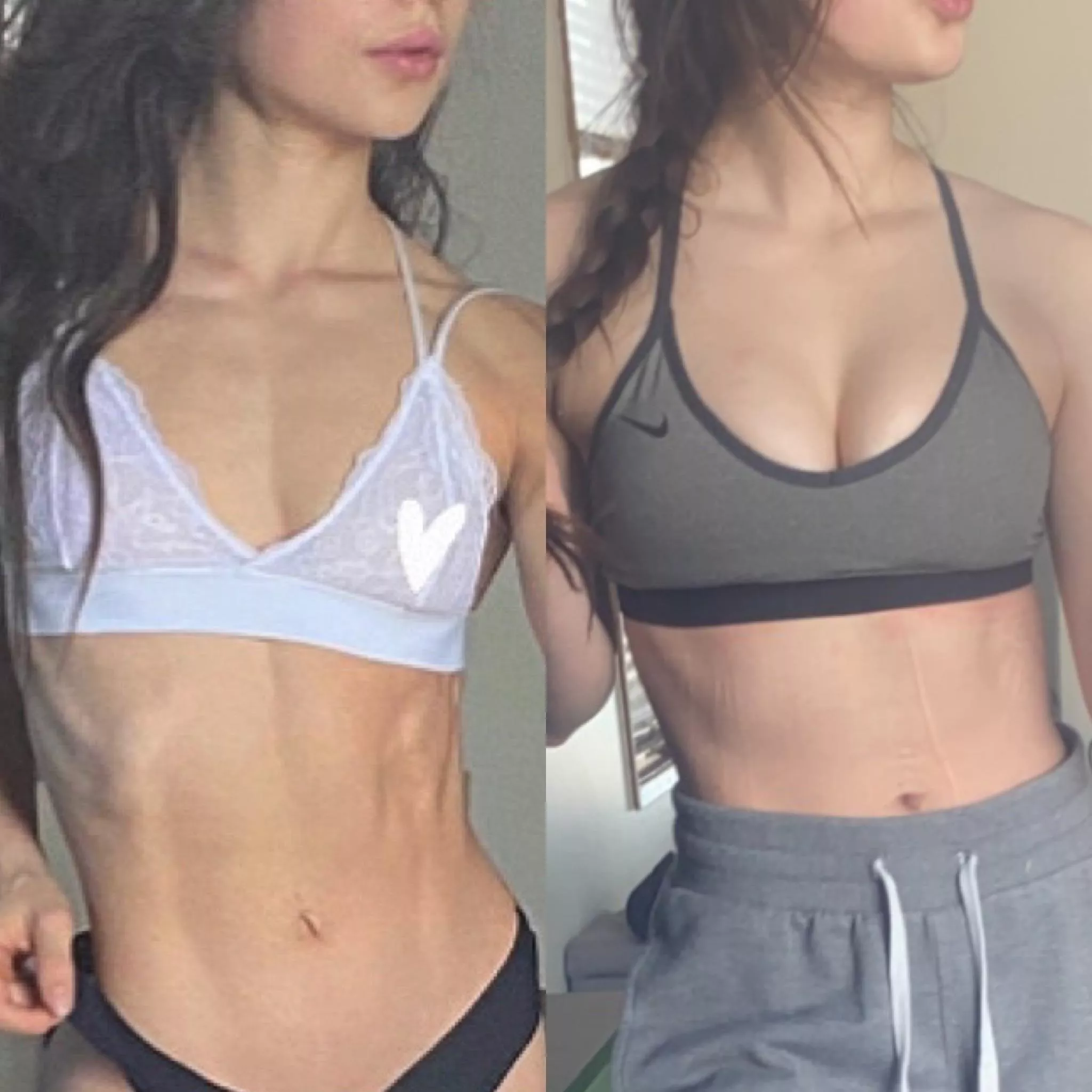 Can we just talk about this transformation for a minute.. both I’m fit ..only one I’m busty hehe (natural) posted by Queen-petite