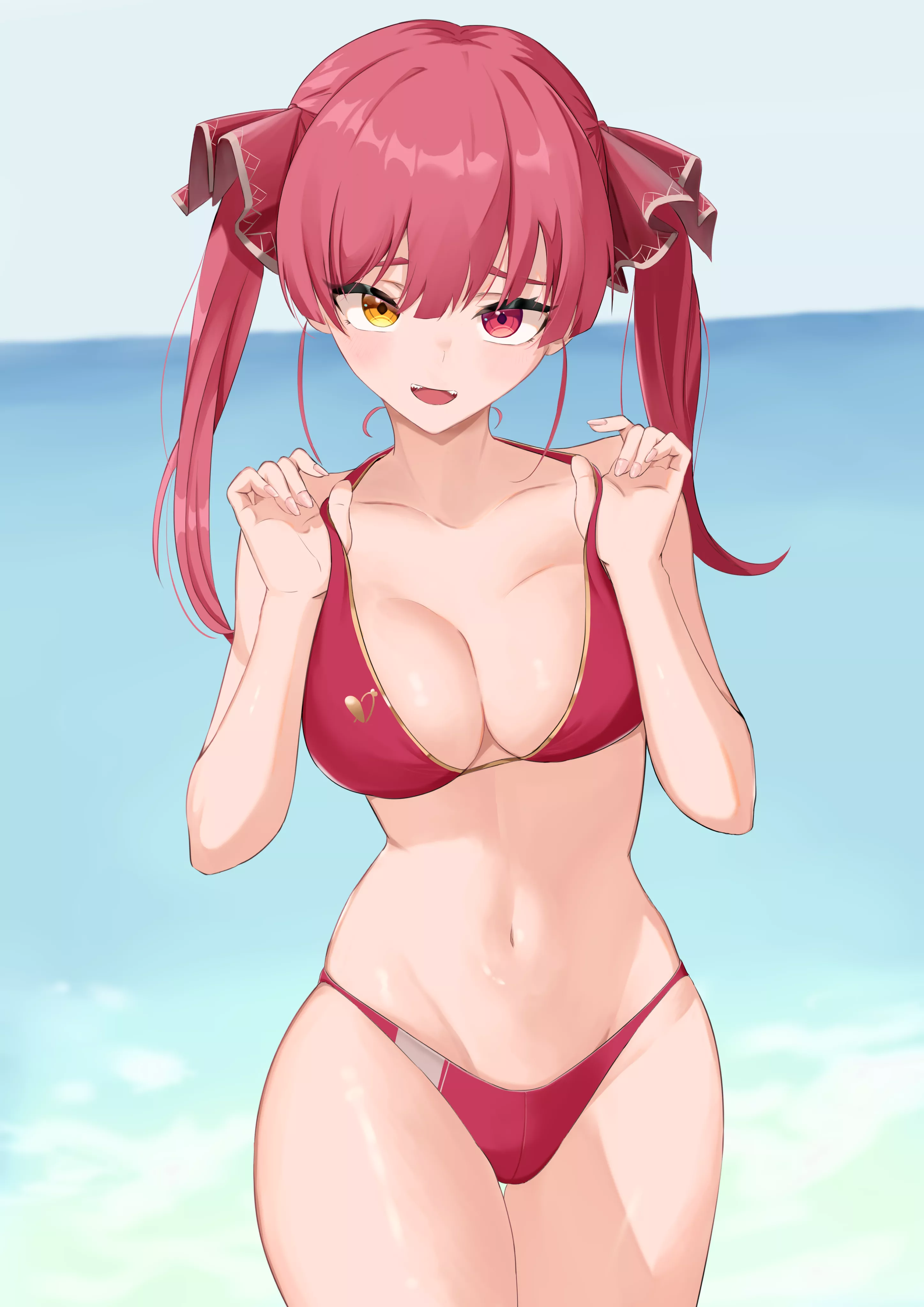 Captain Marine Beach Bikini (Aneal) [Hololive] posted by sequence_string