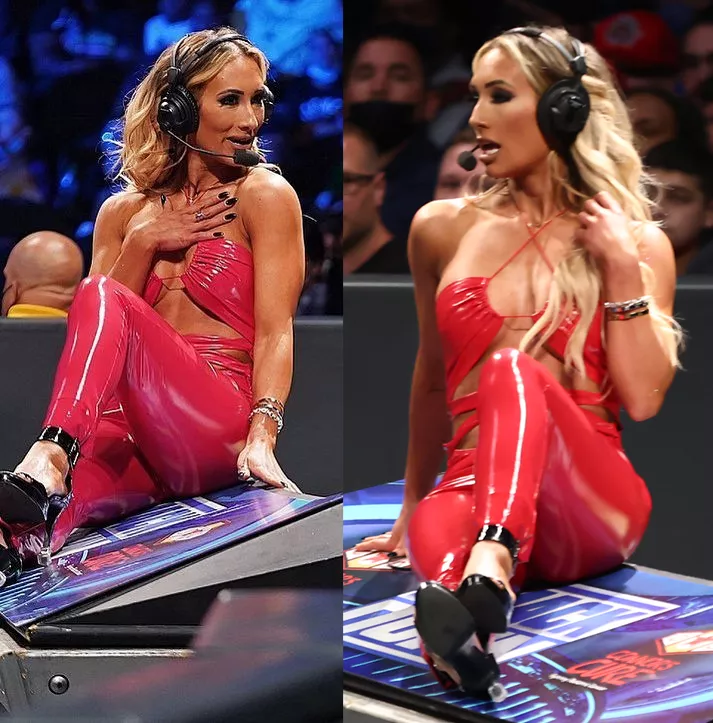 Carmella even makes being on commentary sexy posted by TittyMasterFiend