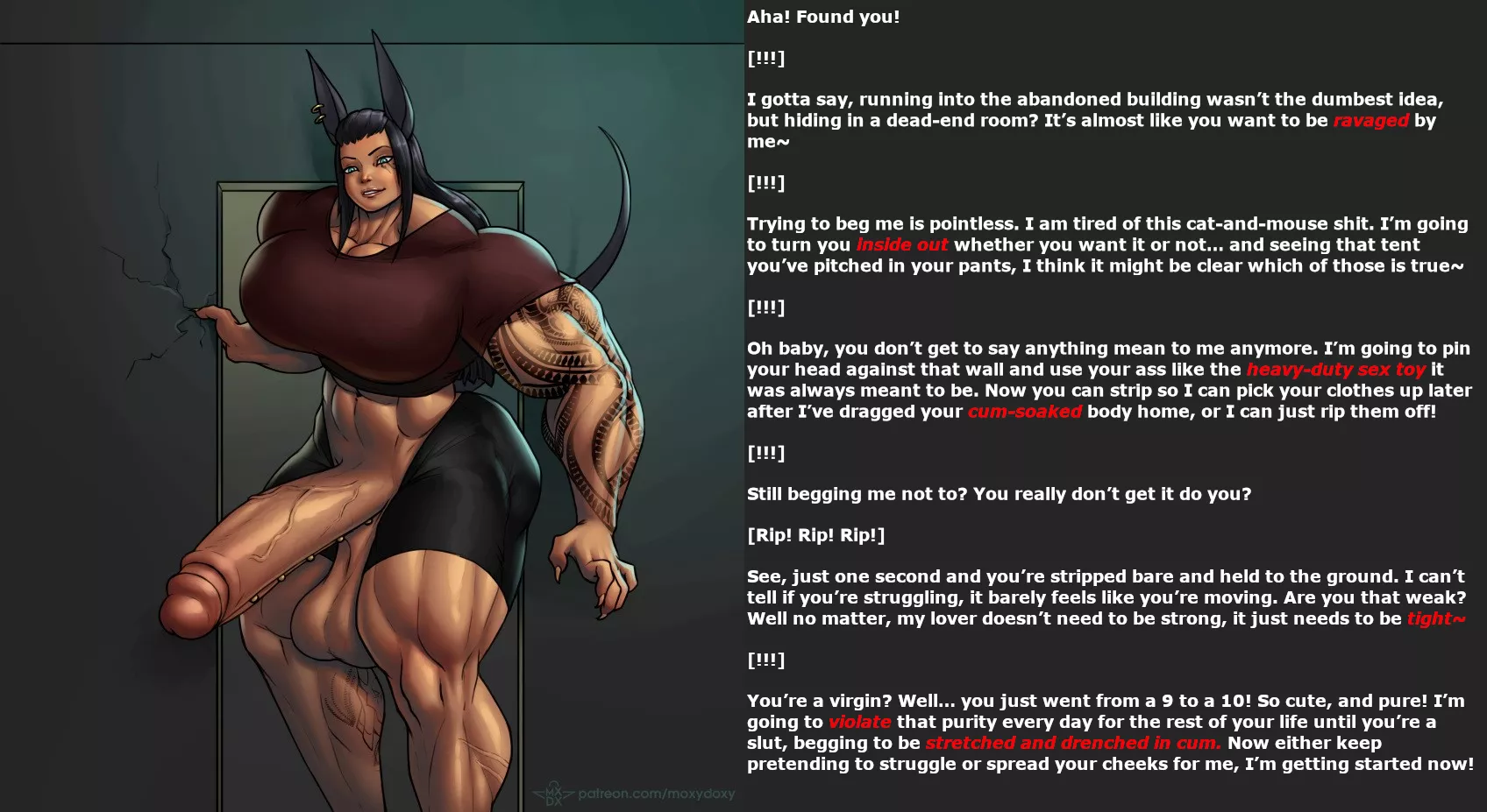 Cat and mouse [rape] [rough] [muscular futa] [art by moxydoxy] posted by r4pewistle