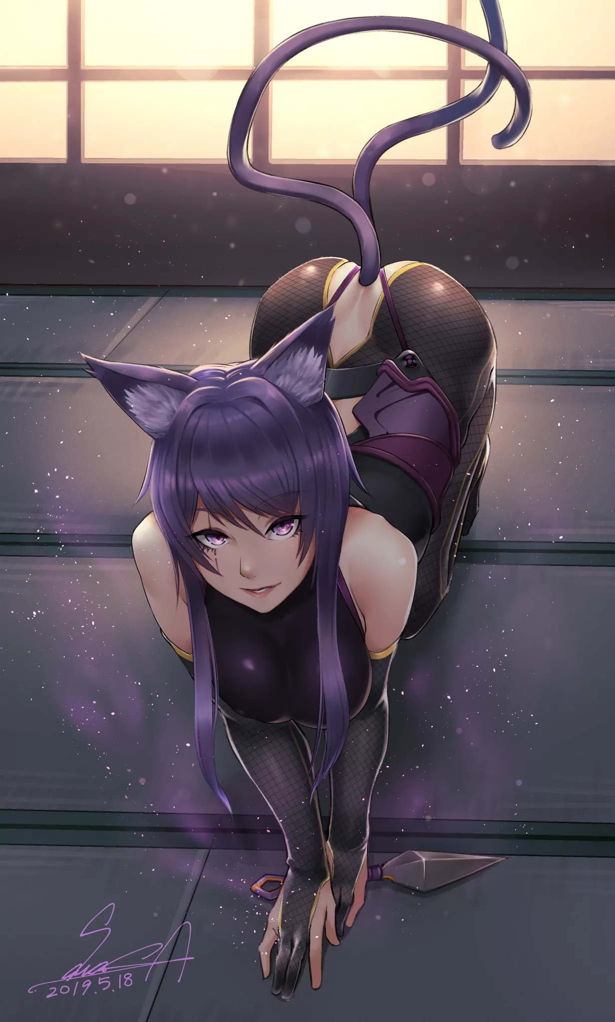 Cat Girl Kunoichi (Sawasa) [Original] posted by sequence_string