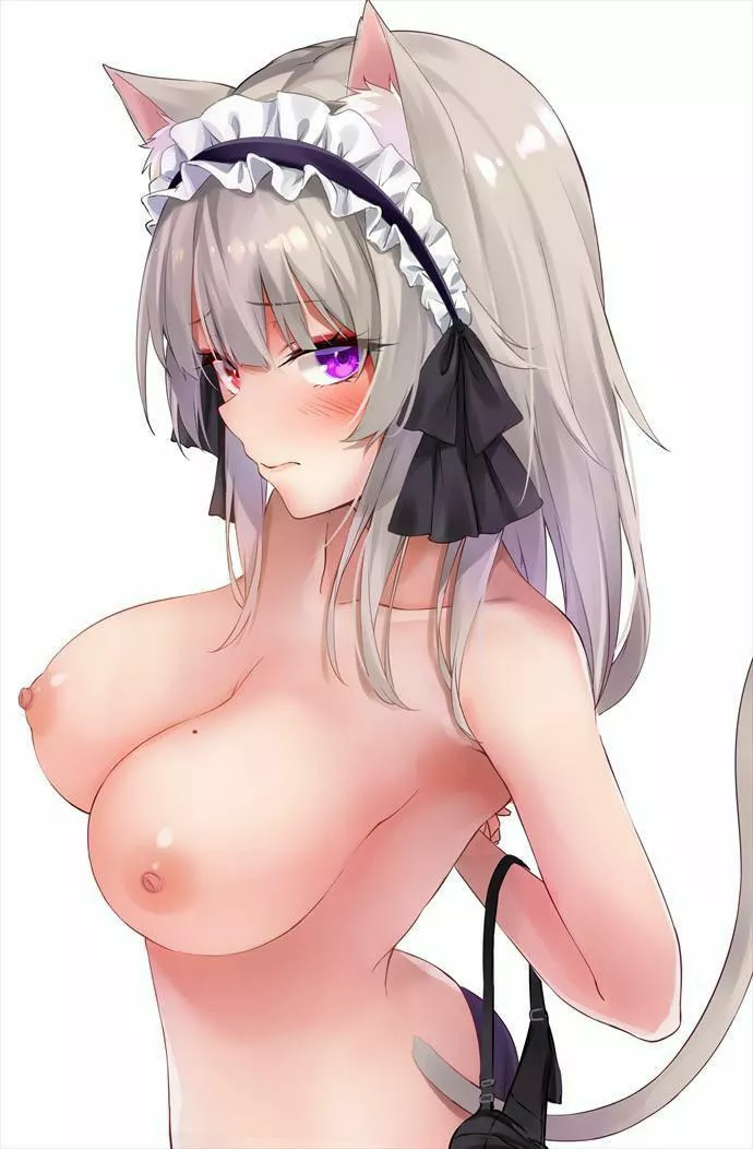 Cat maid without her bra posted by WhoLeftMeJelly