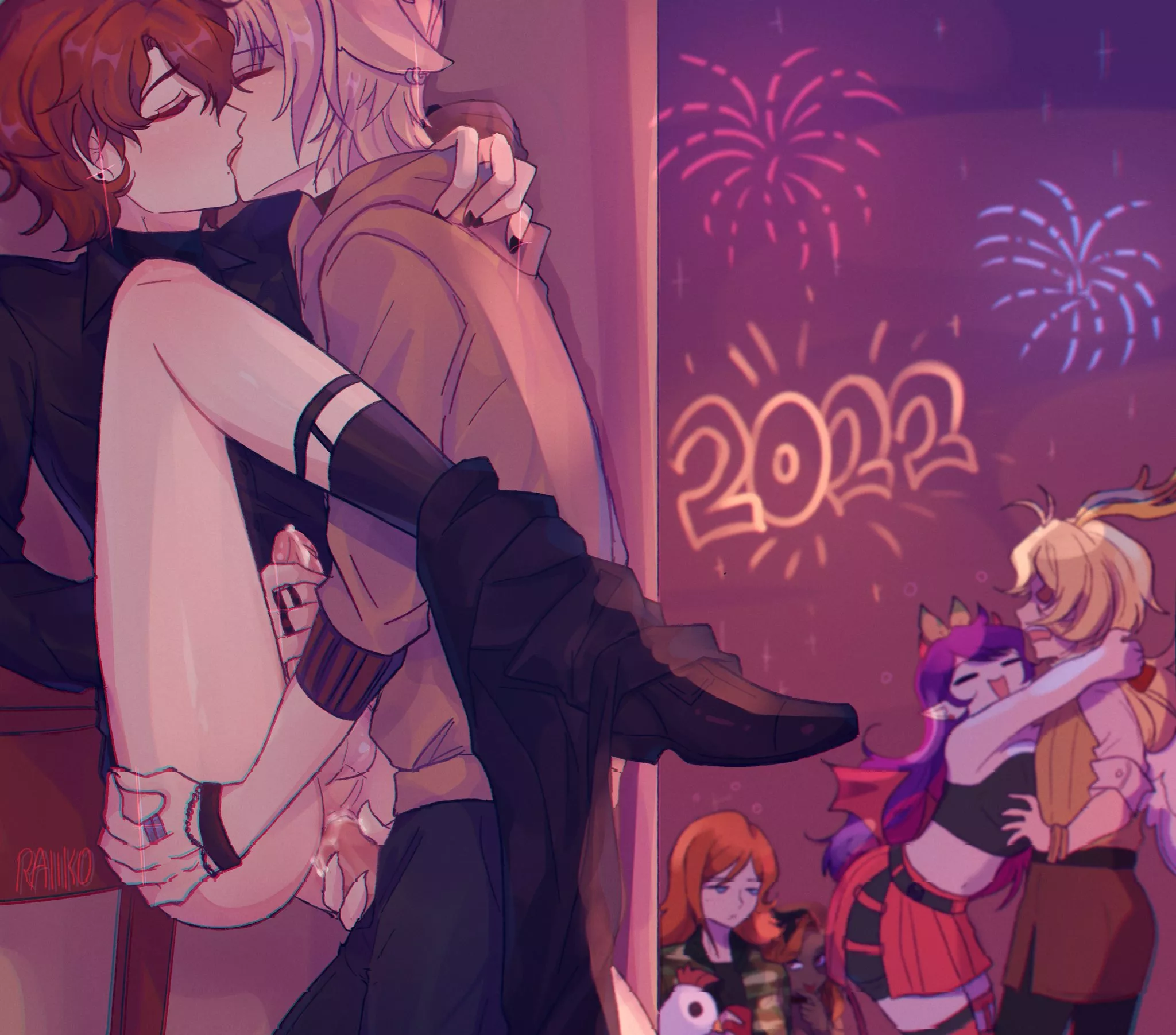 celebrating new year with your homie be like posted by aoiriie