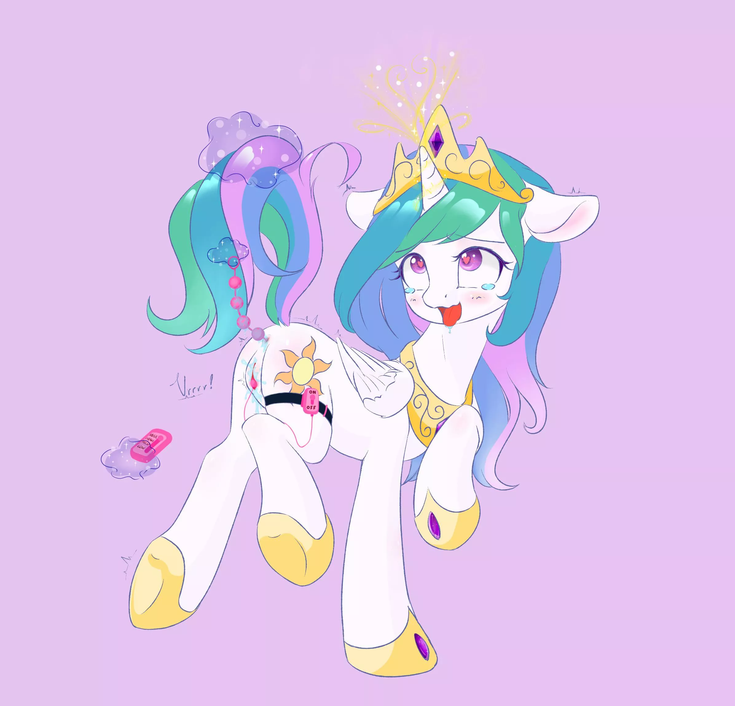 Celestia playing with toys (AimmeBlue) posted by LaboratoryLiquid