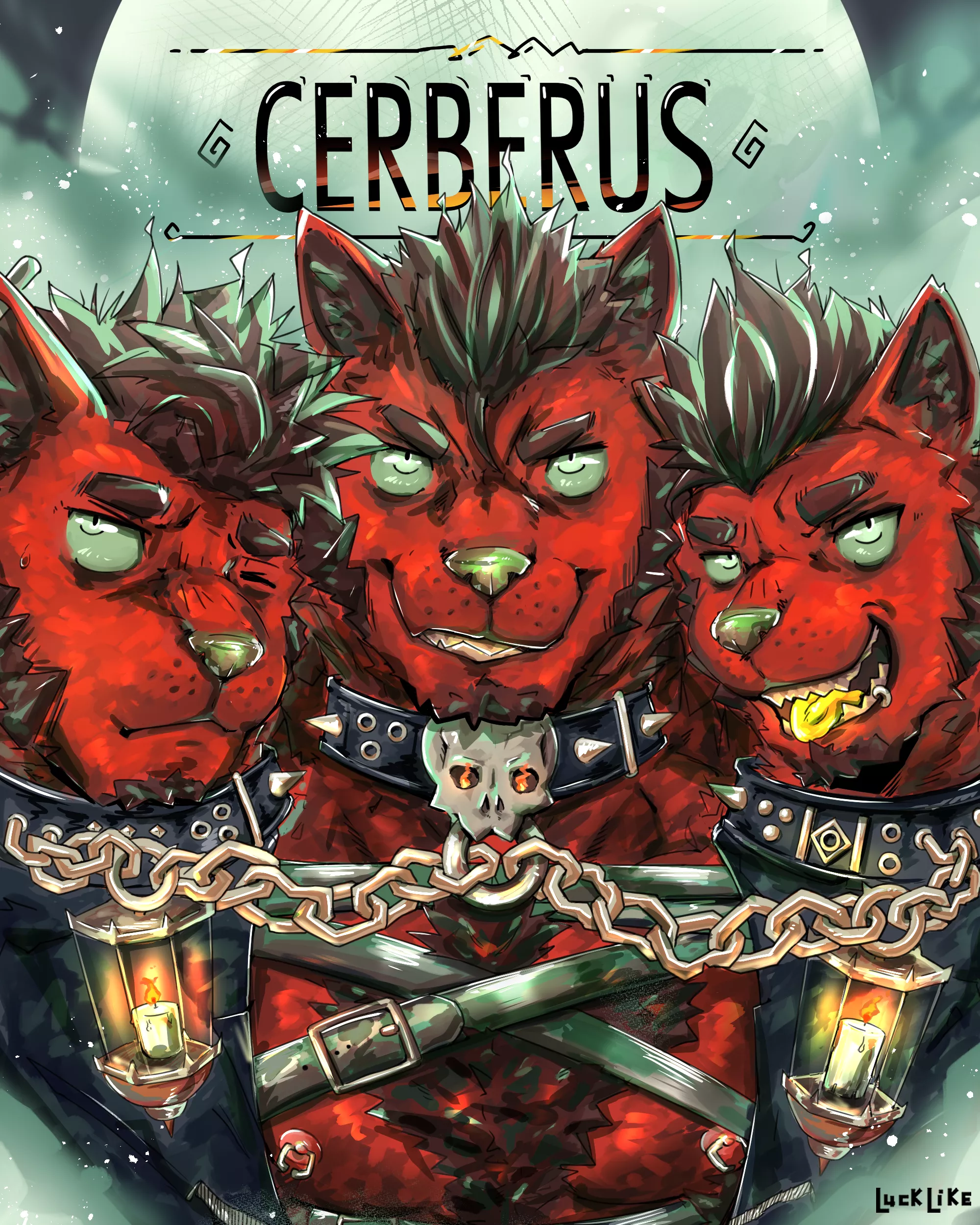 Cerberus from Hades furrification fanart | Drawing by me | @luck_like_ posted by Luck_Like_reddit