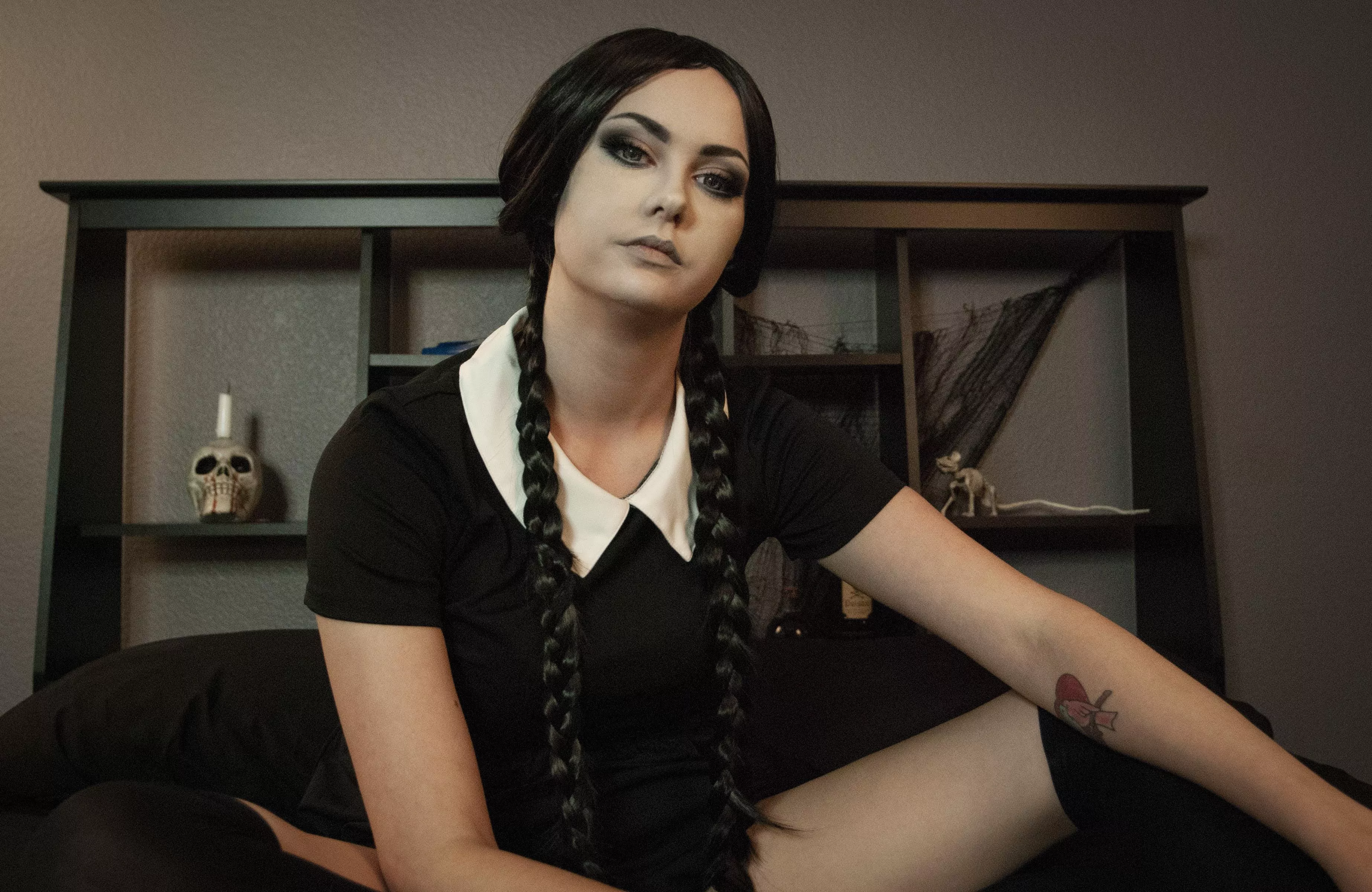 Cheezburqer [Self] as Wednesday Addams from The Addams Family! posted by Cheezburqer