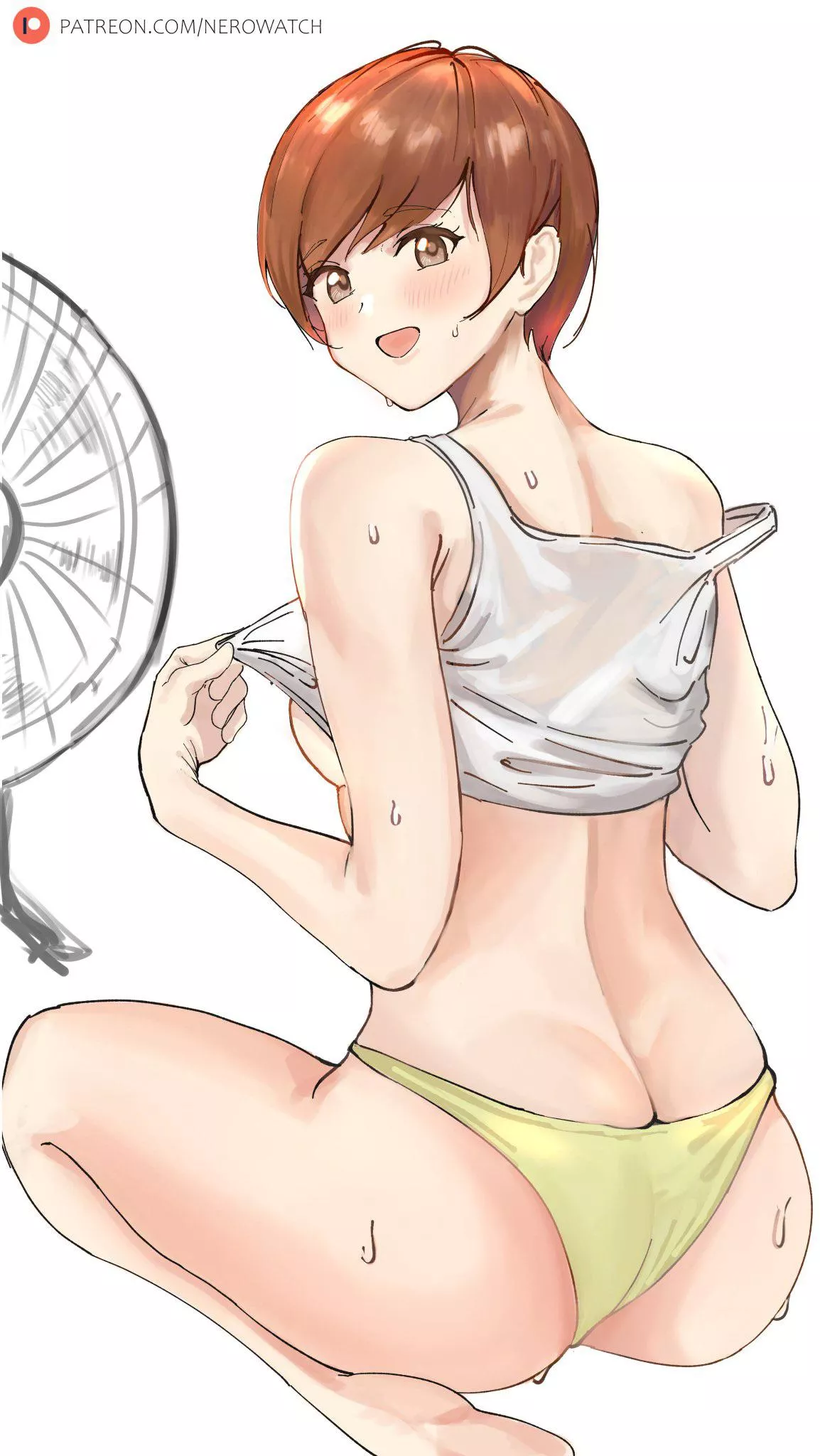 Chie cooling herself off posted by kinkykat977