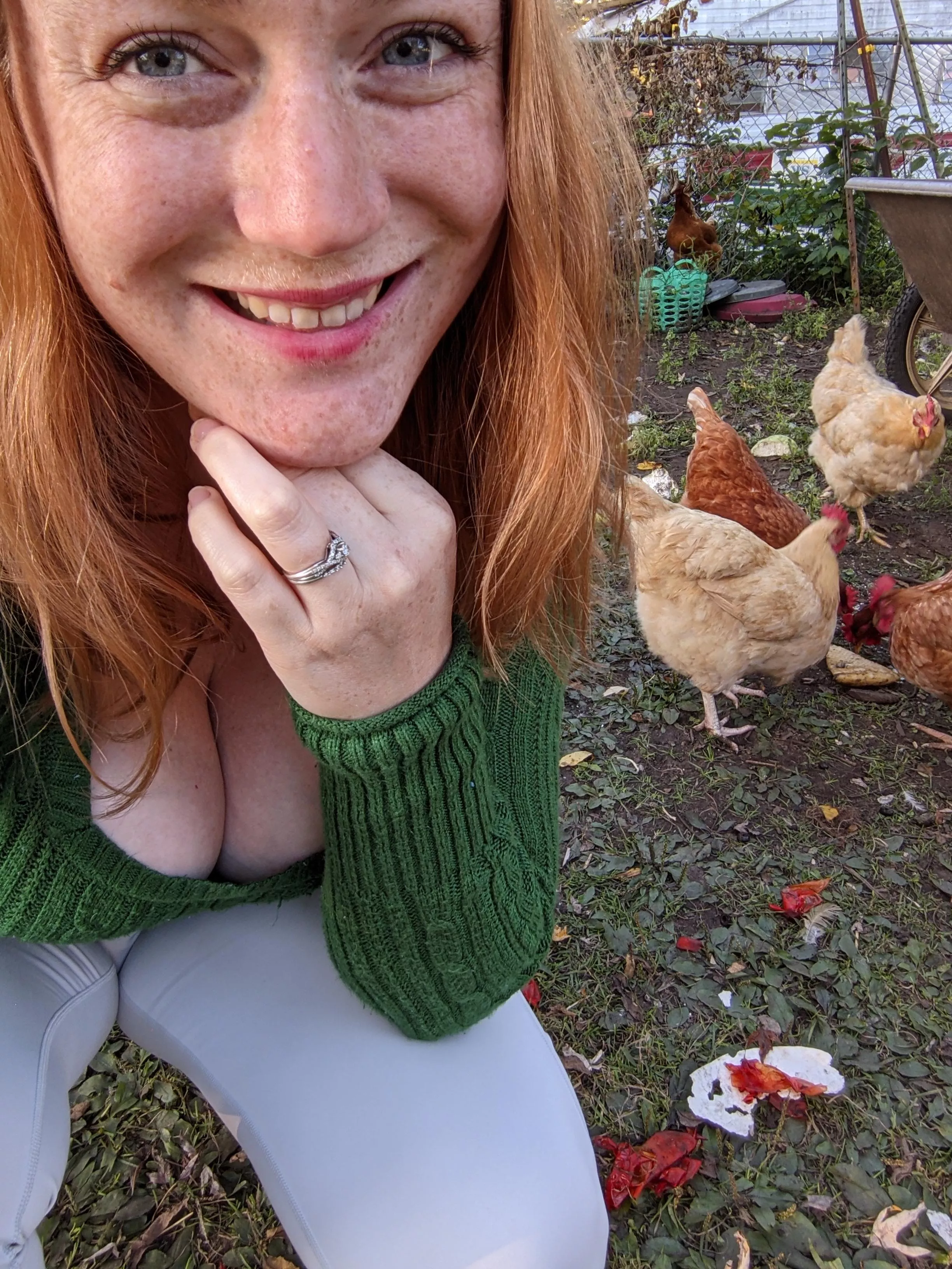 Chillin with my chickens posted by witty_little_witch