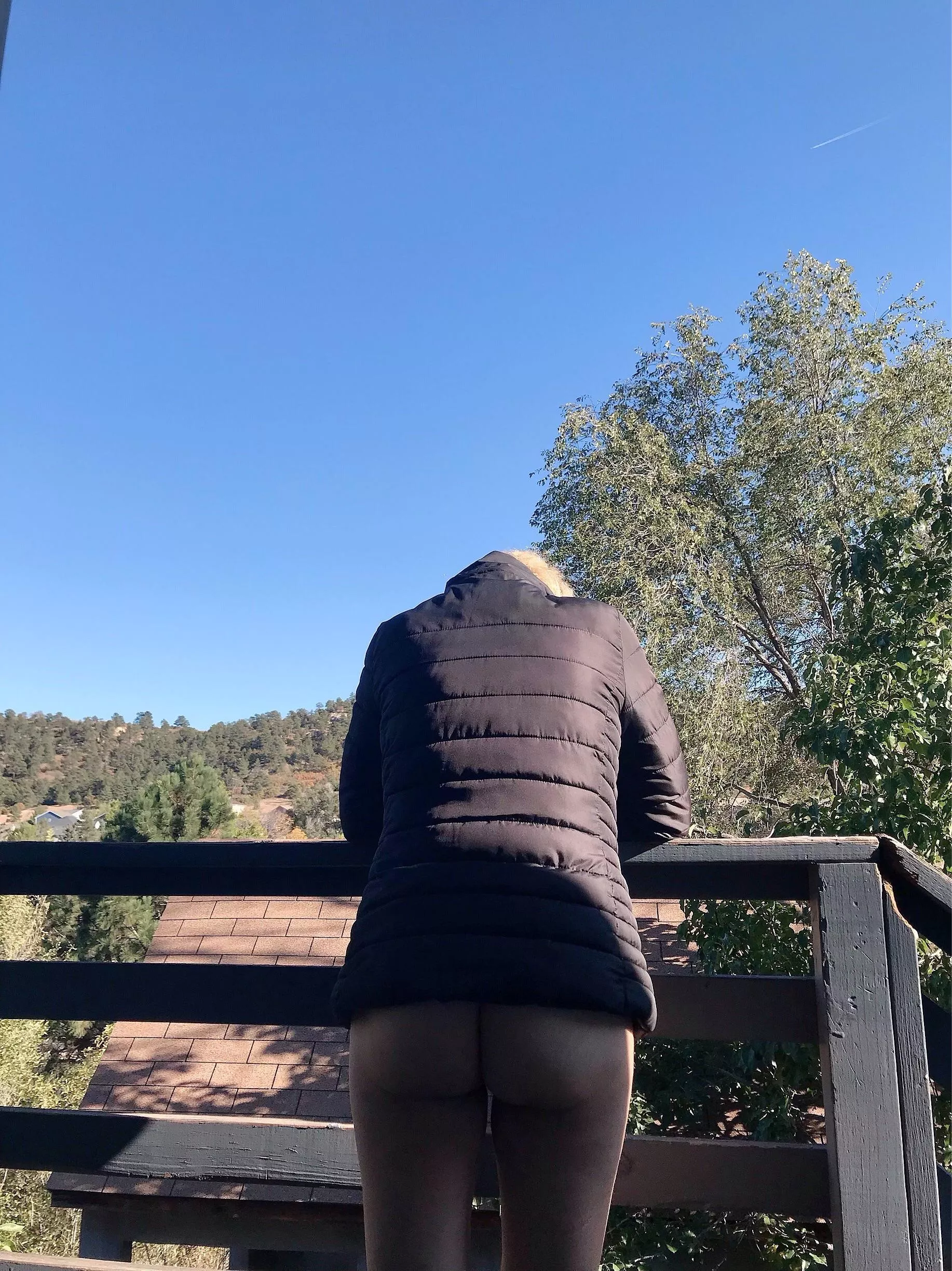 Chilly morning! But still can go bottomless at least LOL. posted by NancyJustNudism