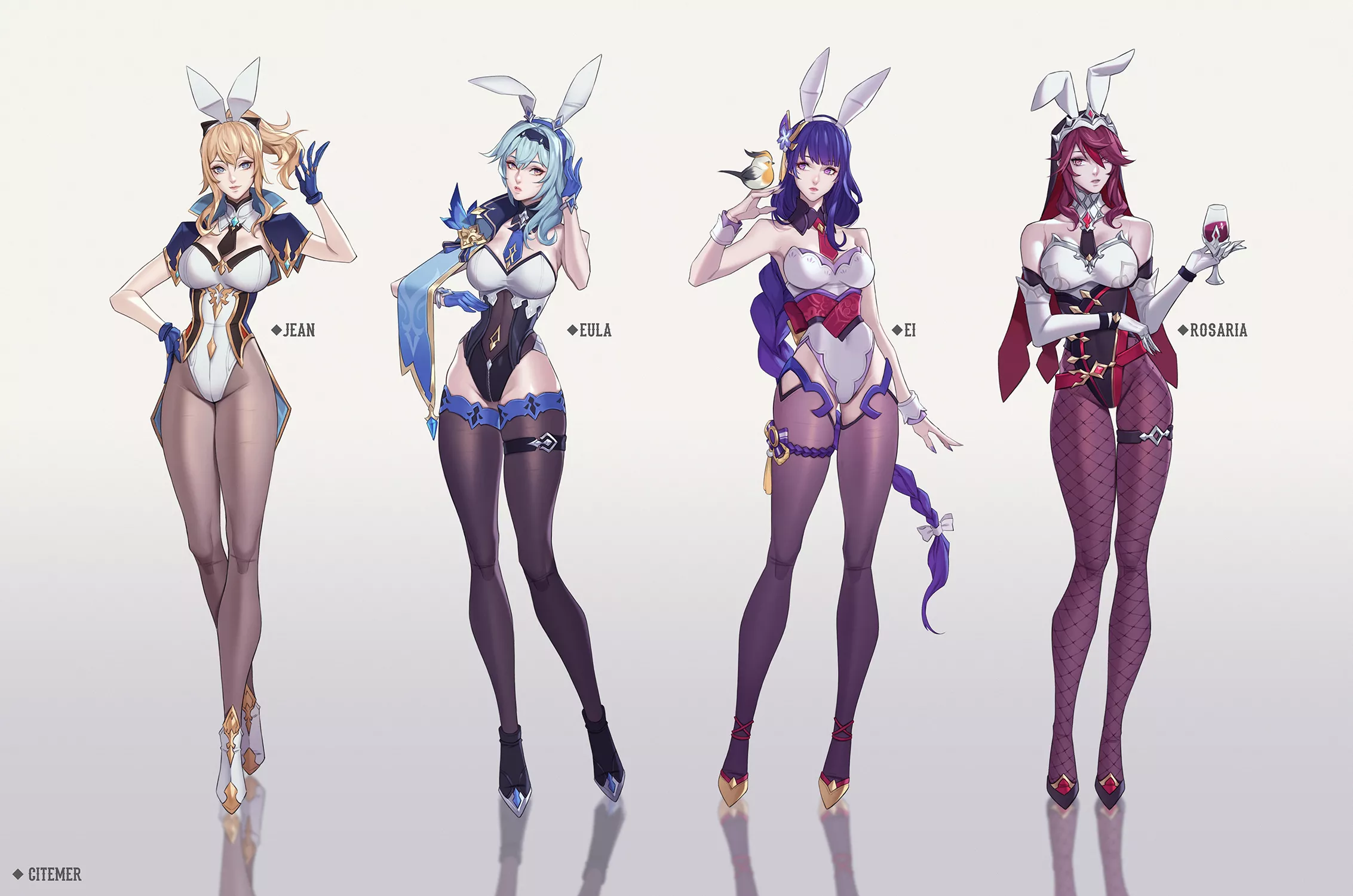 Choose your bunnygirl: Jean, Eula, Ei, or Rosaria? posted by ChristianBonifacio1