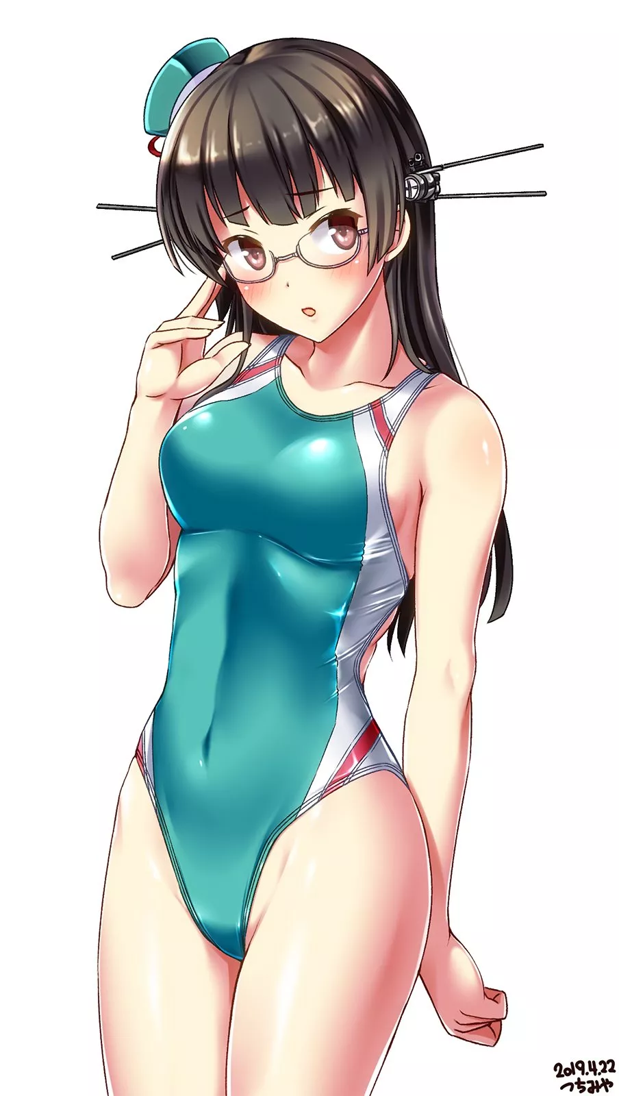 Choukai Highleg Swimsuit (Tsuchimiya) [Kantai Collection] posted by sequence_string