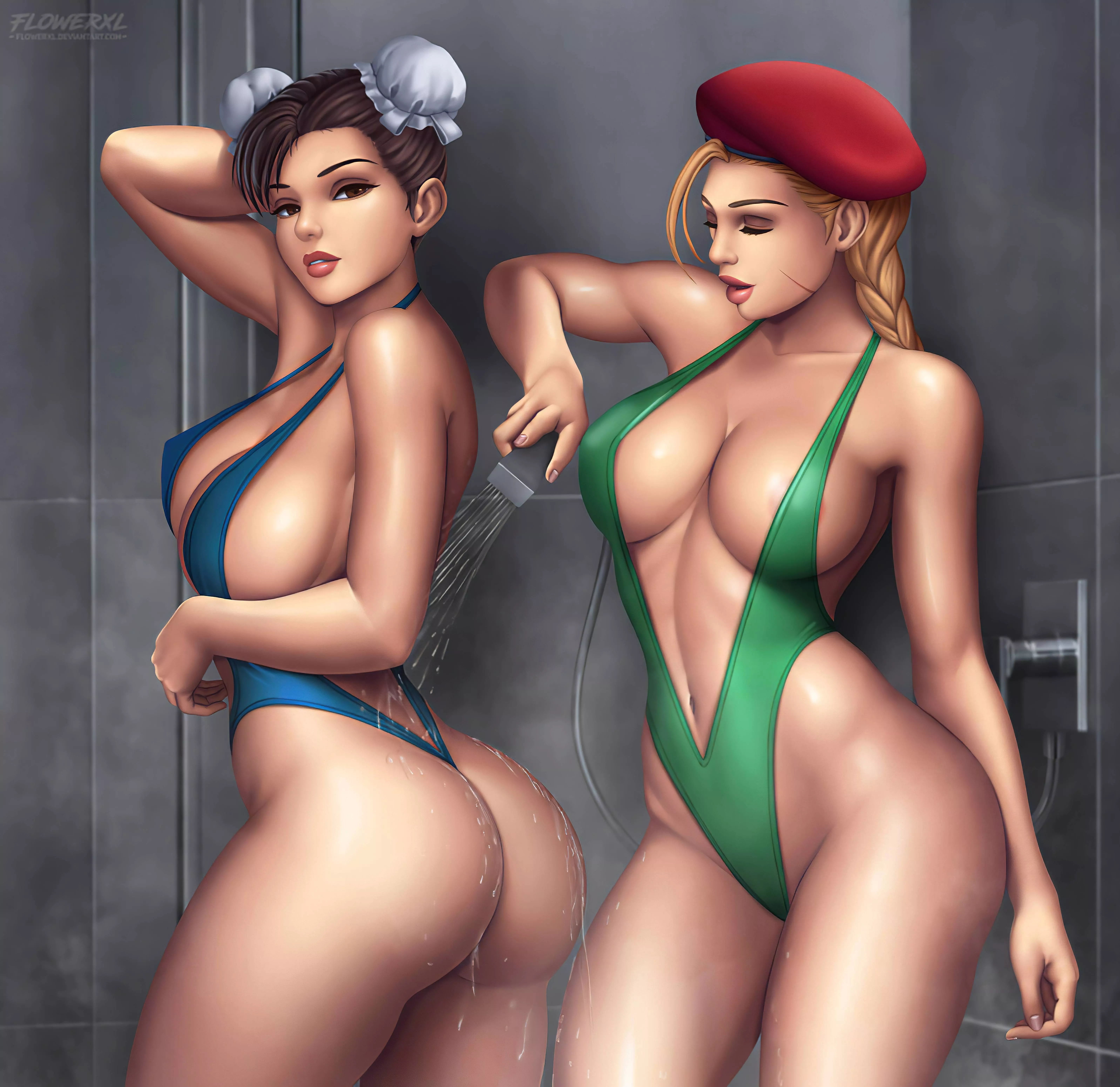 Chun-Li and Cammy - (Street Fighter) - [Flowerxl] posted by AtrosRH