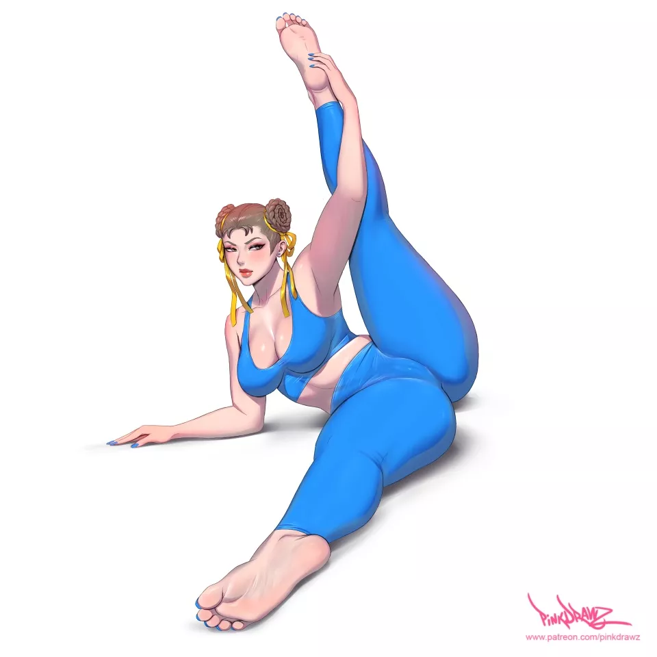 Chun-Li Stretching (Pinkdrawz) [Street Fighter] posted by Lachryma_ud