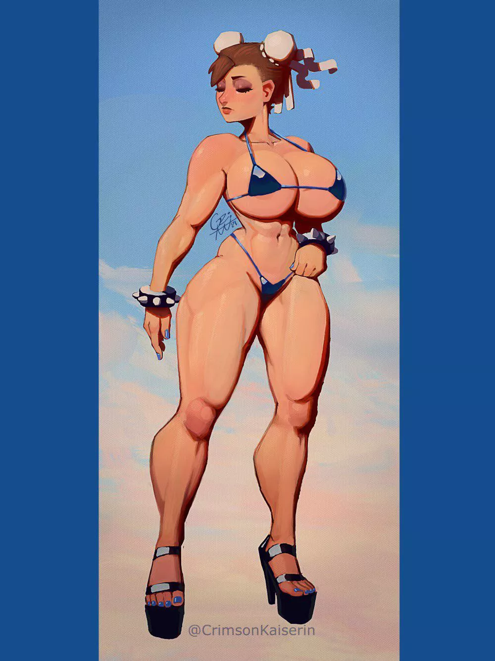 Chun-Li struts her beach body (CrimsonKaiserin) [Street Fighter] posted by caput4ever